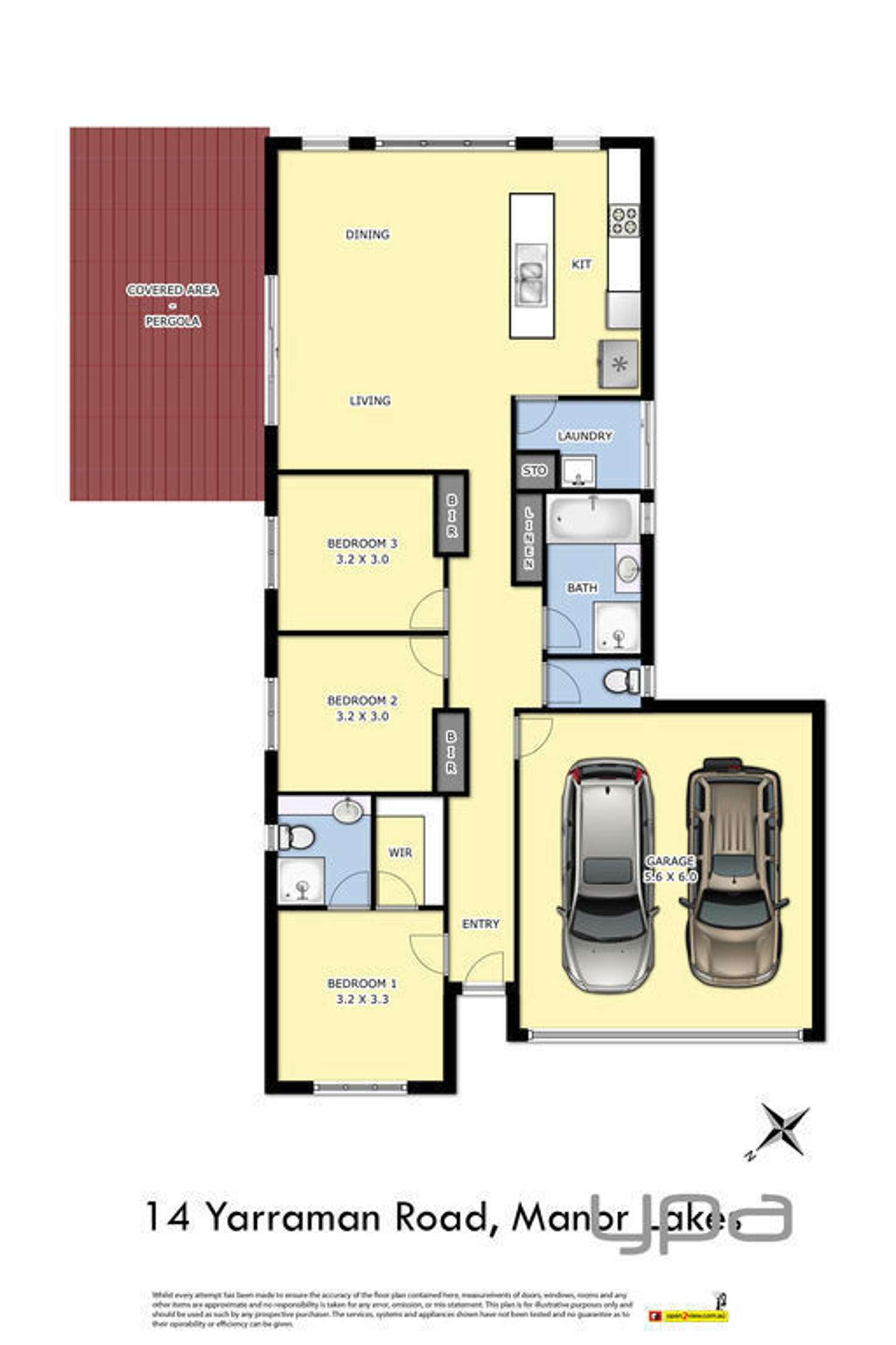 Floorplan of Homely house listing, 14 Yarraman Road, Manor Lakes VIC 3024