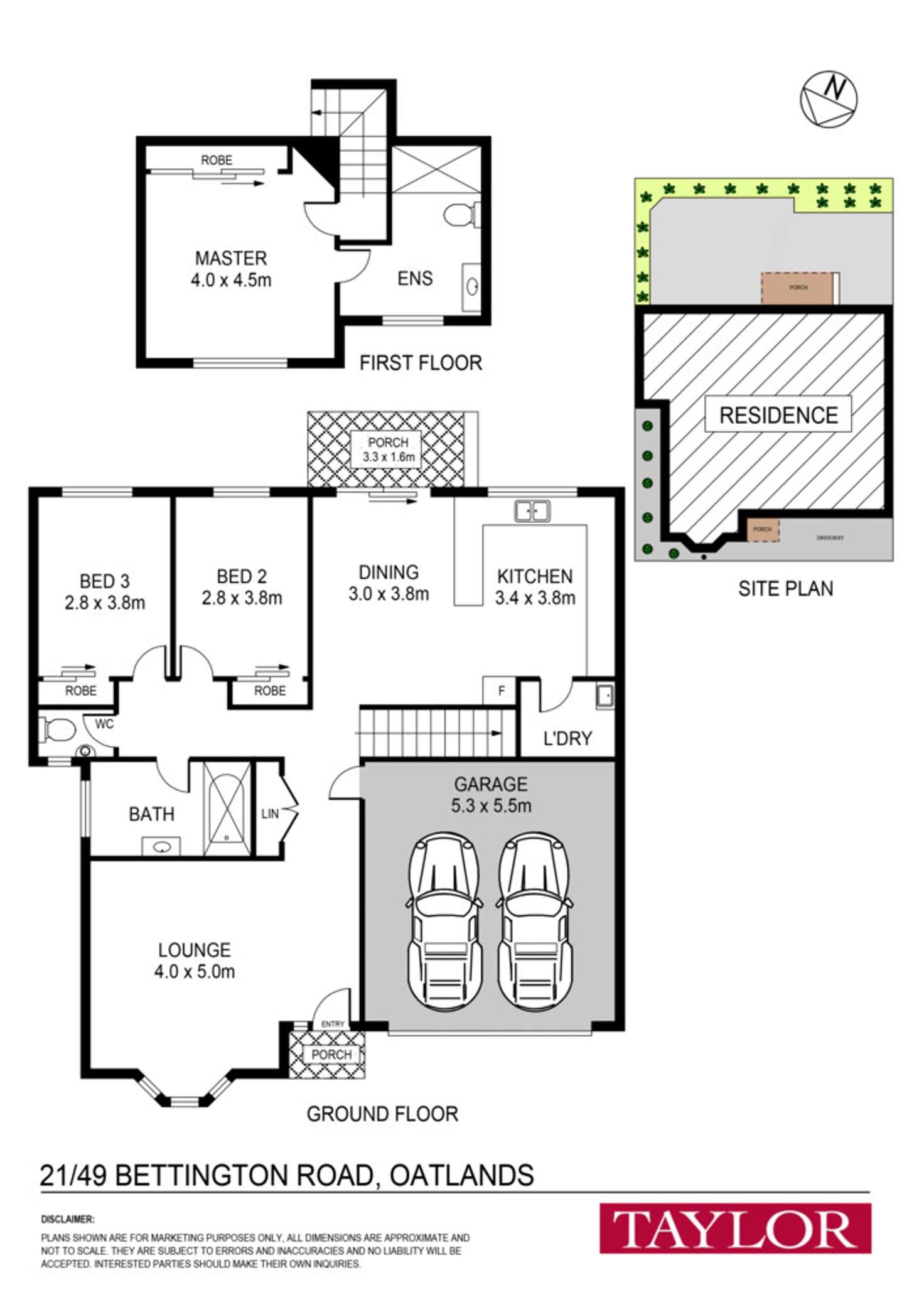 Floorplan of Homely townhouse listing, 21/49 Bettington Road, Oatlands NSW 2117