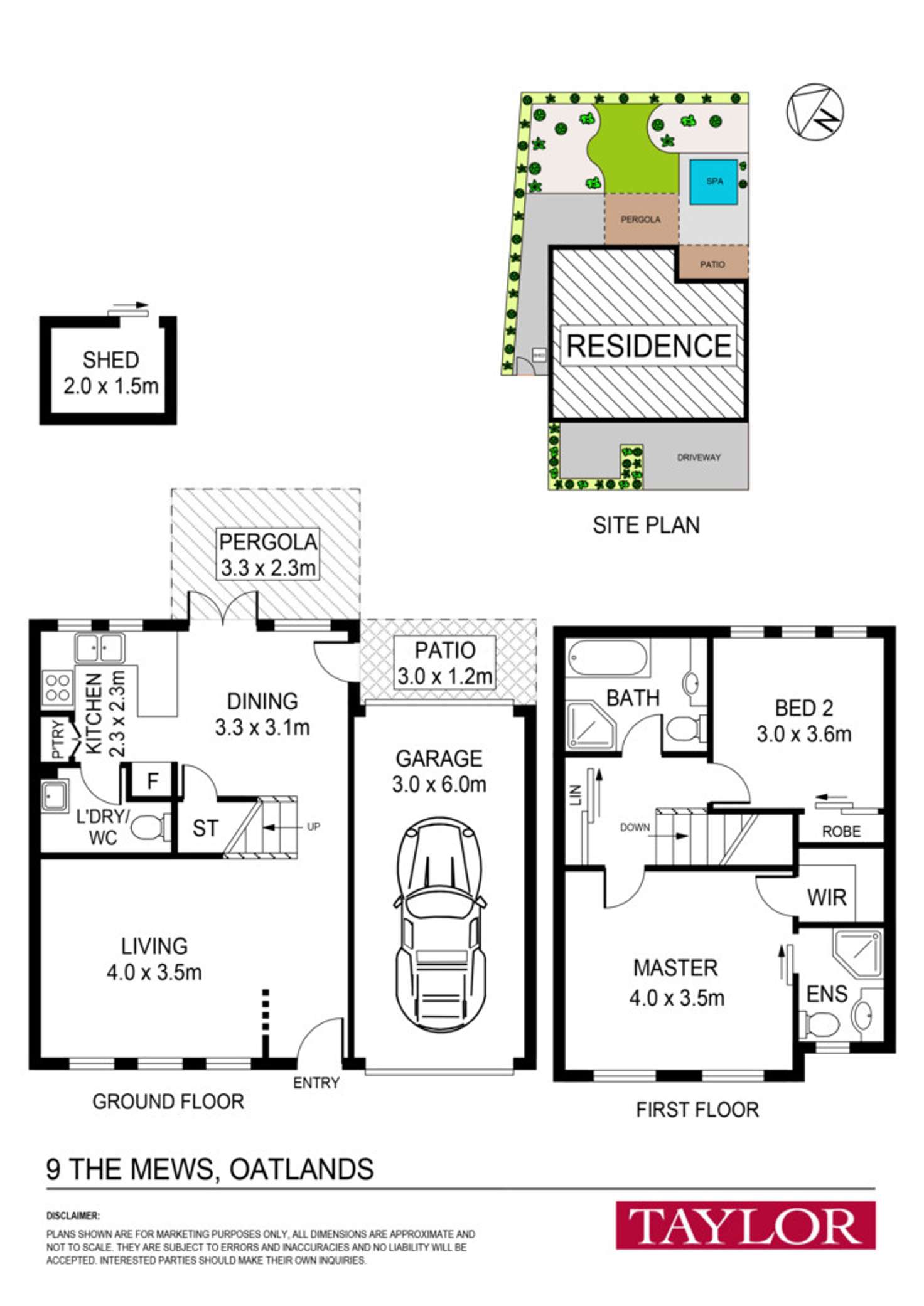 Floorplan of Homely house listing, 9 The Mews, Oatlands NSW 2117