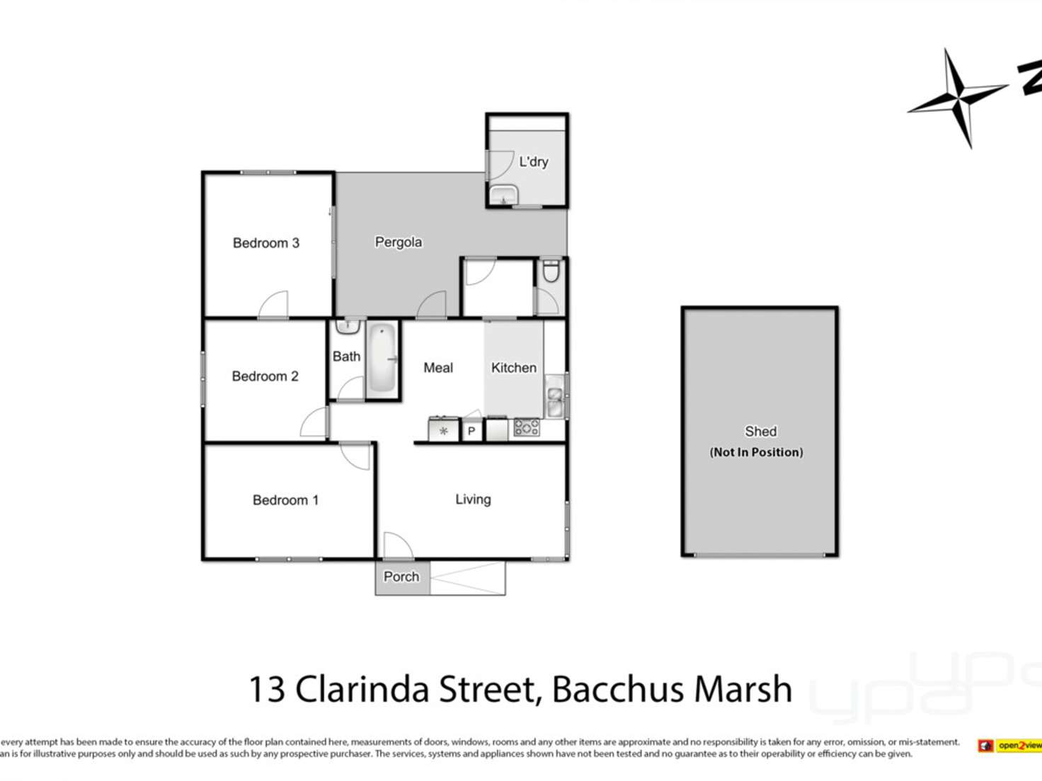 Floorplan of Homely house listing, 13 Clarinda Street, Bacchus Marsh VIC 3340