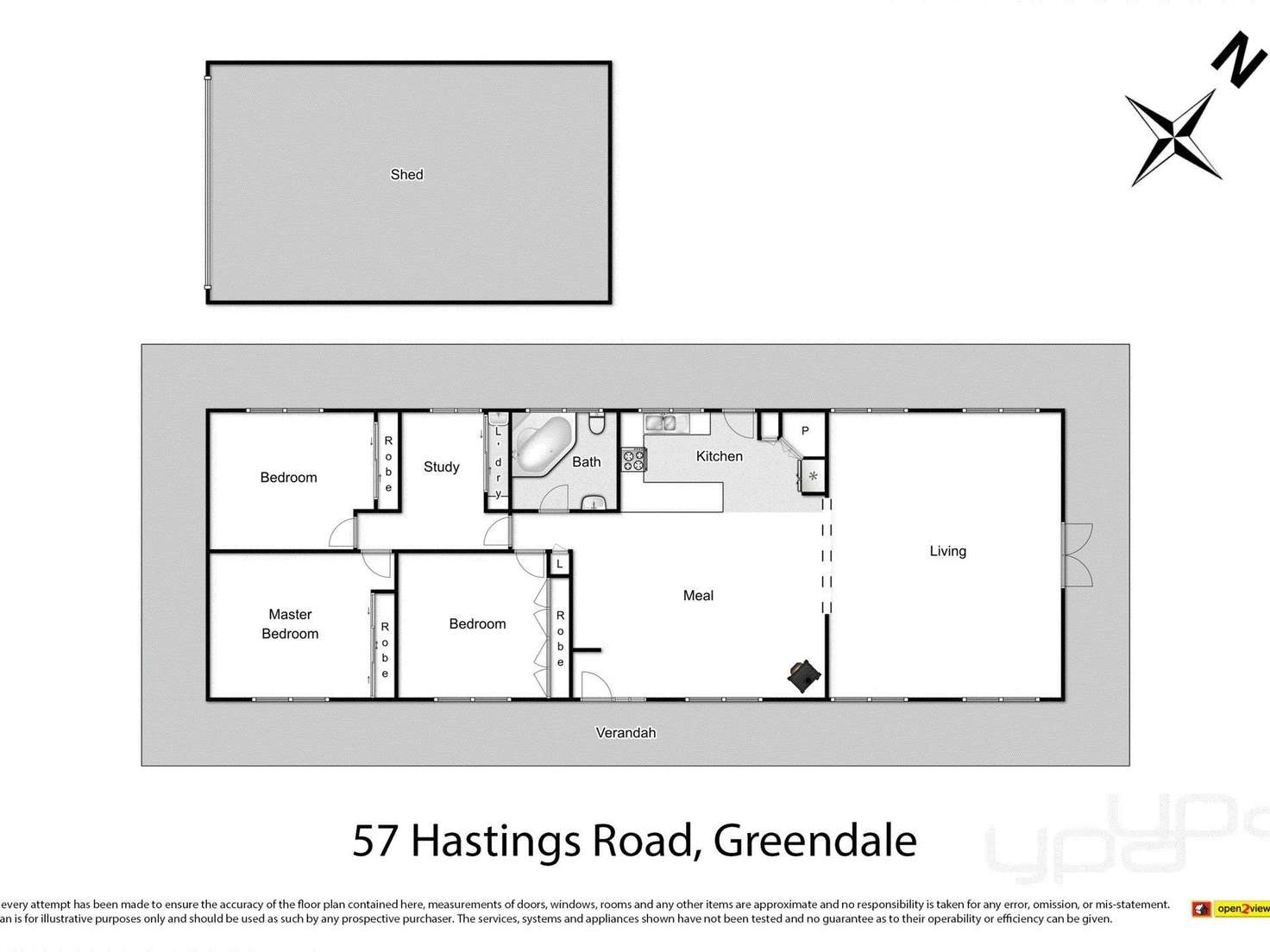 Floorplan of Homely house listing, 57 Hastings Road, Greendale VIC 3341