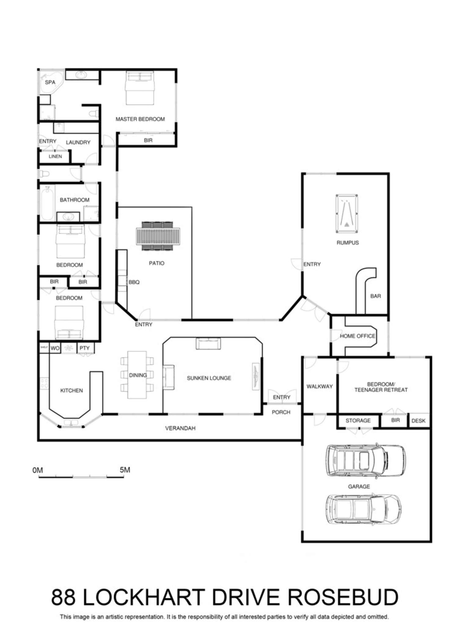 Floorplan of Homely house listing, 88 Lockhart Drive, Rosebud VIC 3939