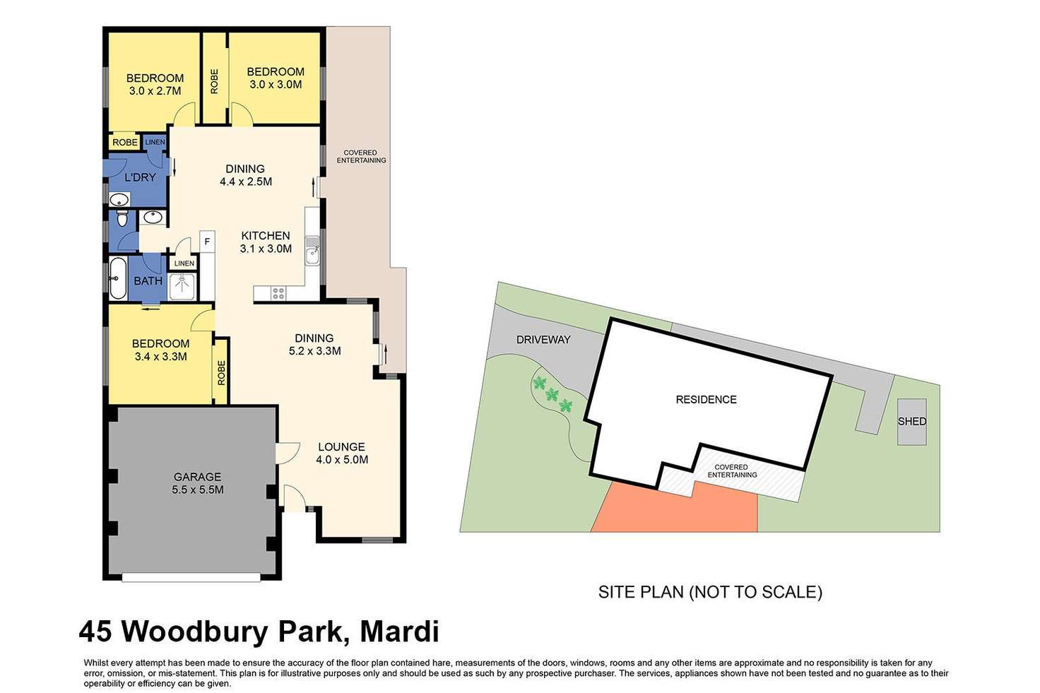 Floorplan of Homely house listing, 45 Woodbury Park Drive, Mardi NSW 2259