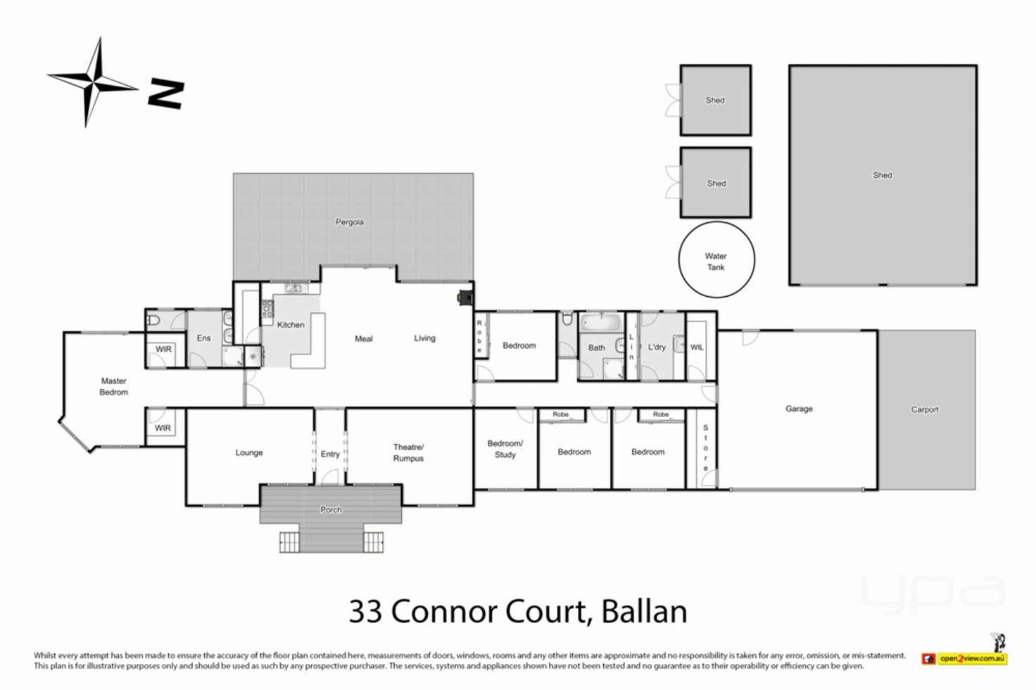 Floorplan of Homely house listing, 33 Connor Court, Ballan VIC 3342