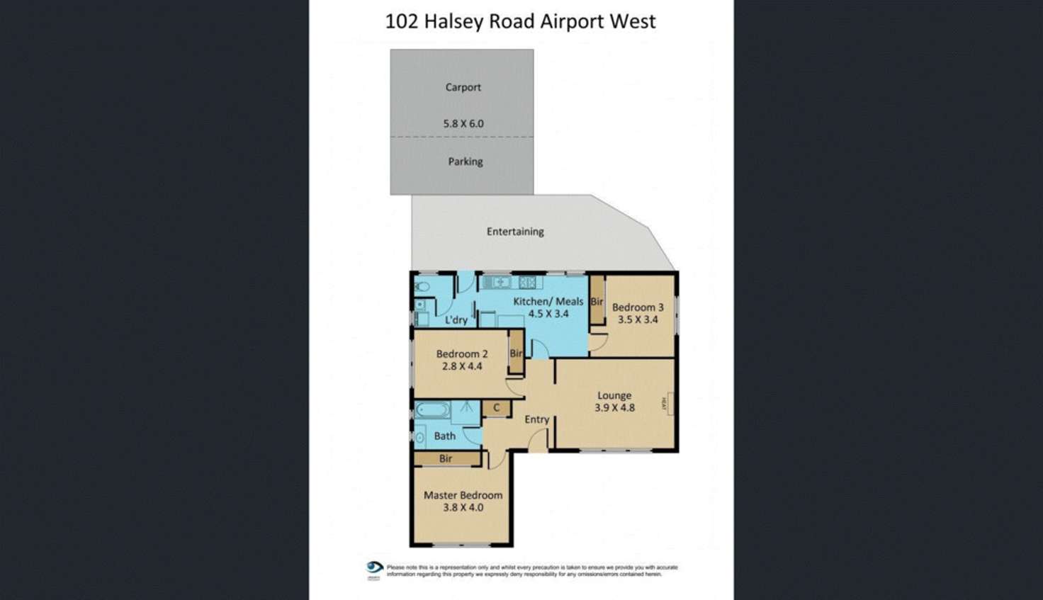 Floorplan of Homely house listing, 102 Halsey Road, Airport West VIC 3042