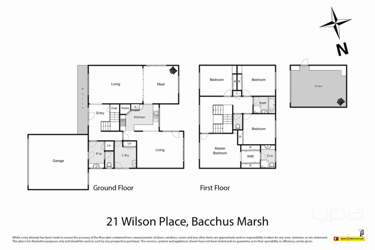 Floorplan of Homely house listing, 21 Wilson Place, Bacchus Marsh VIC 3340