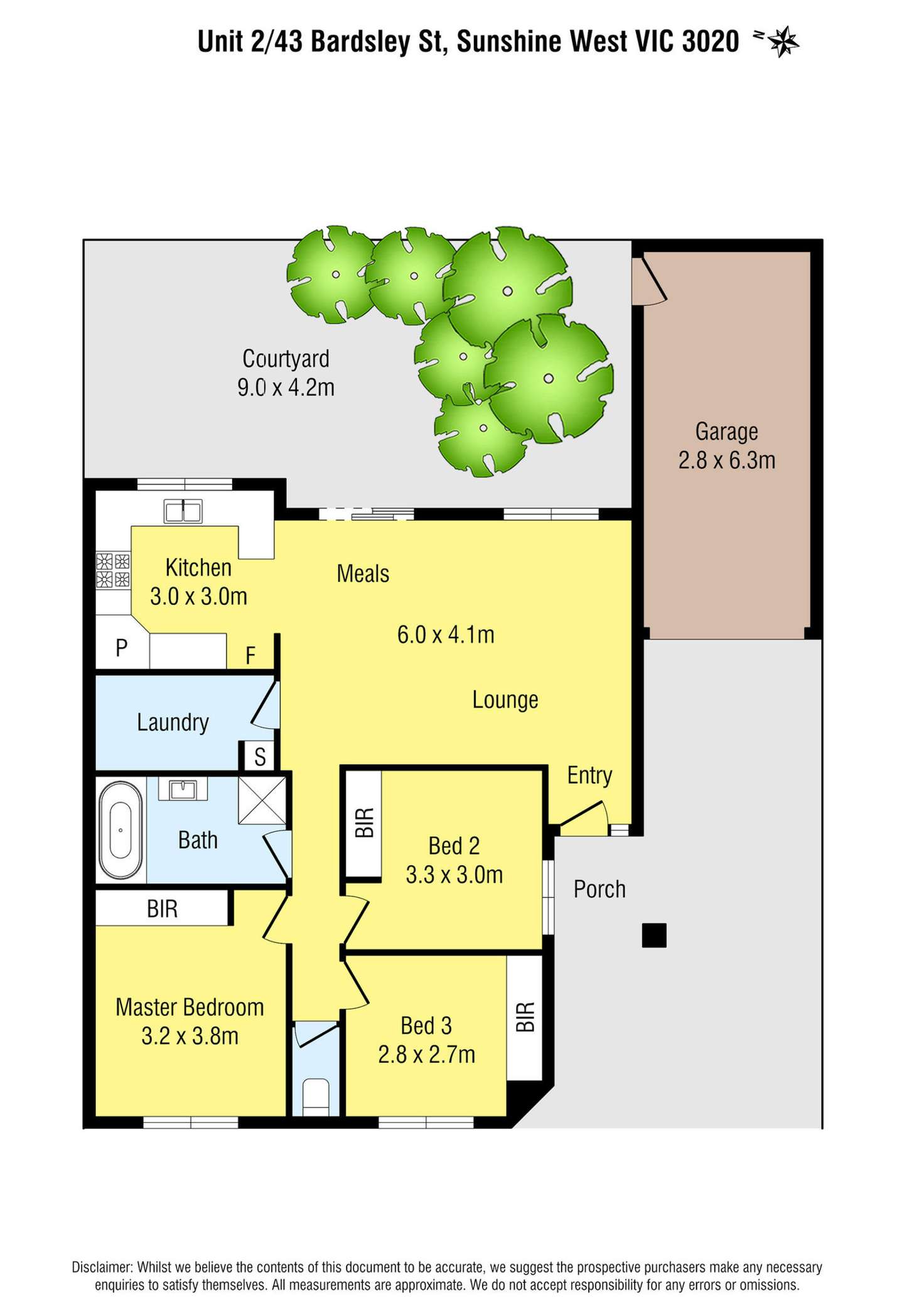 Floorplan of Homely unit listing, 2/43 Bardsley Street, Sunshine West VIC 3020