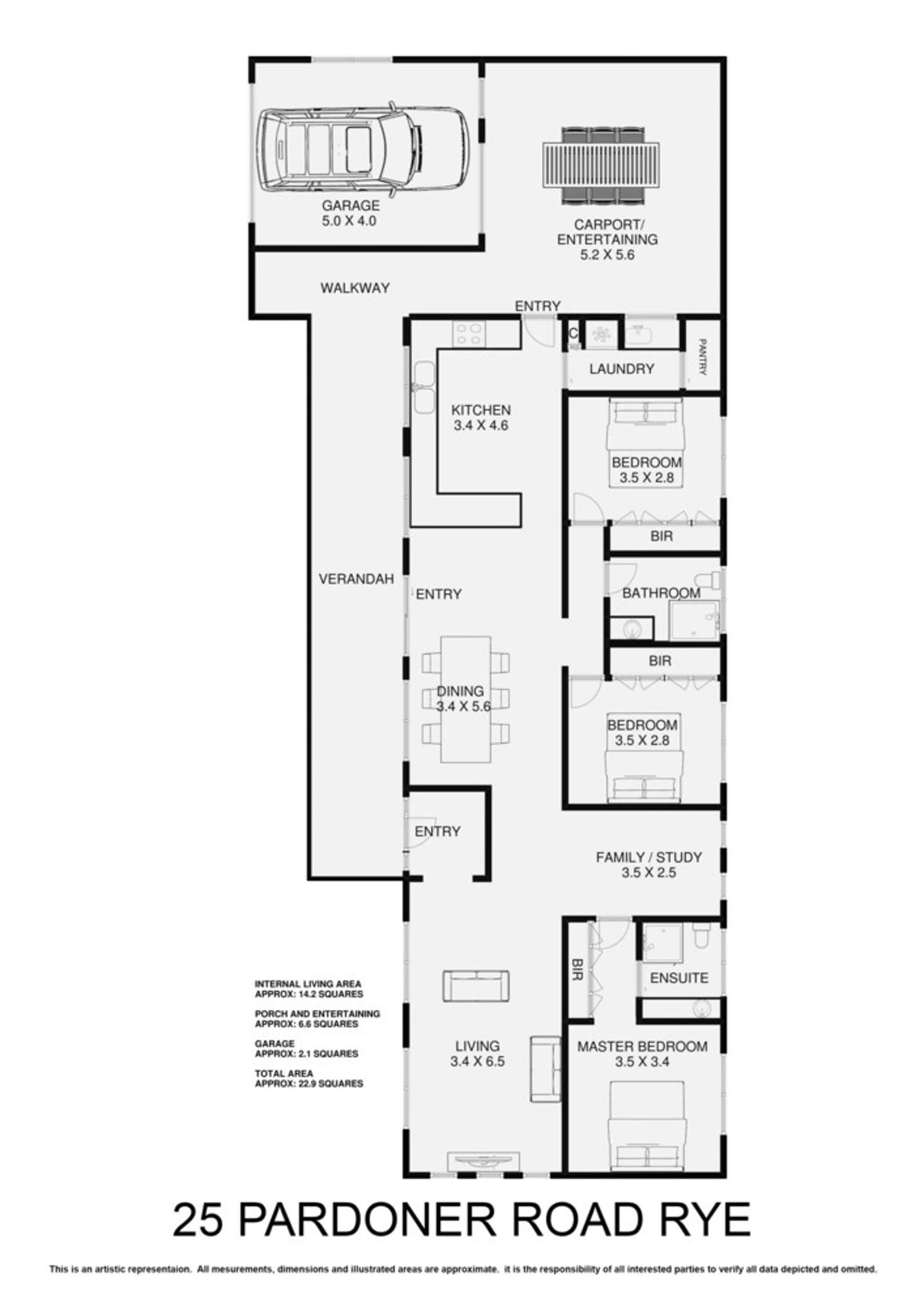Floorplan of Homely house listing, 25 Pardoner Road, Rye VIC 3941