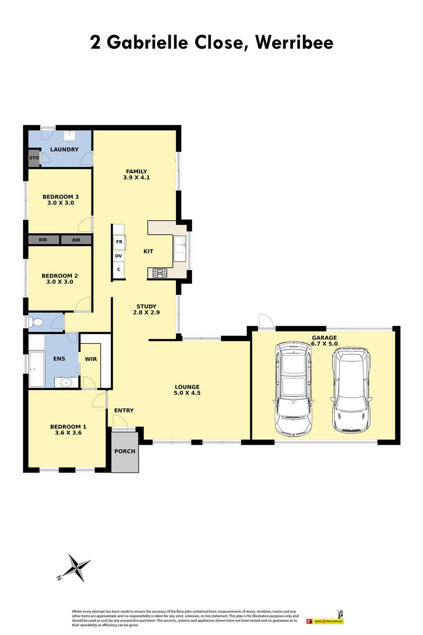 Floorplan of Homely house listing, 2 Gabrielle Close, Werribee VIC 3030