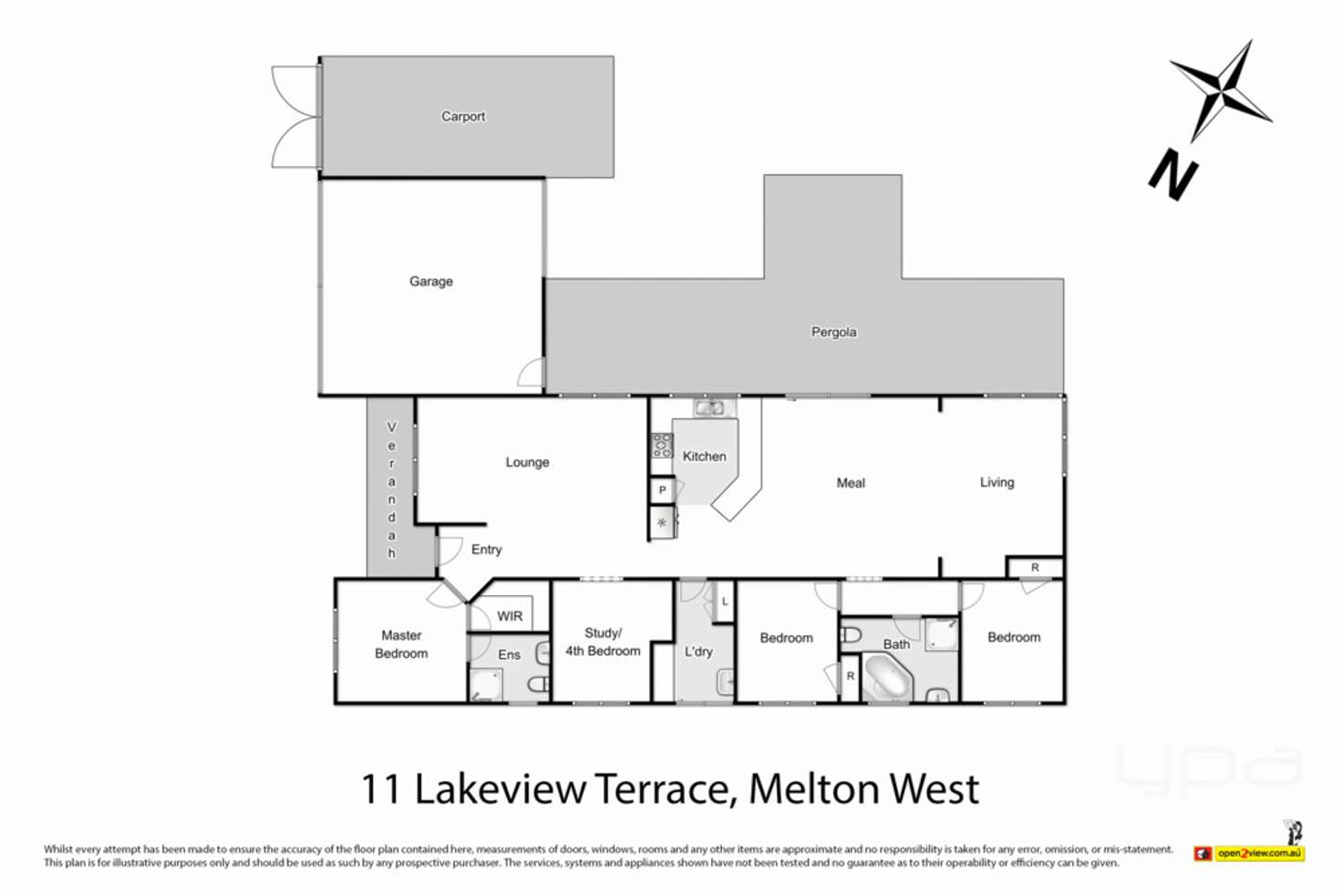 Floorplan of Homely house listing, 11 Lakeview Terrace, Melton West VIC 3337