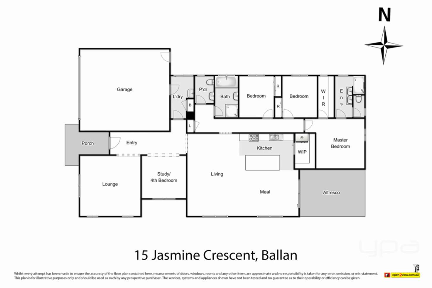 Floorplan of Homely house listing, 15 Jasmine Crescent, Ballan VIC 3342