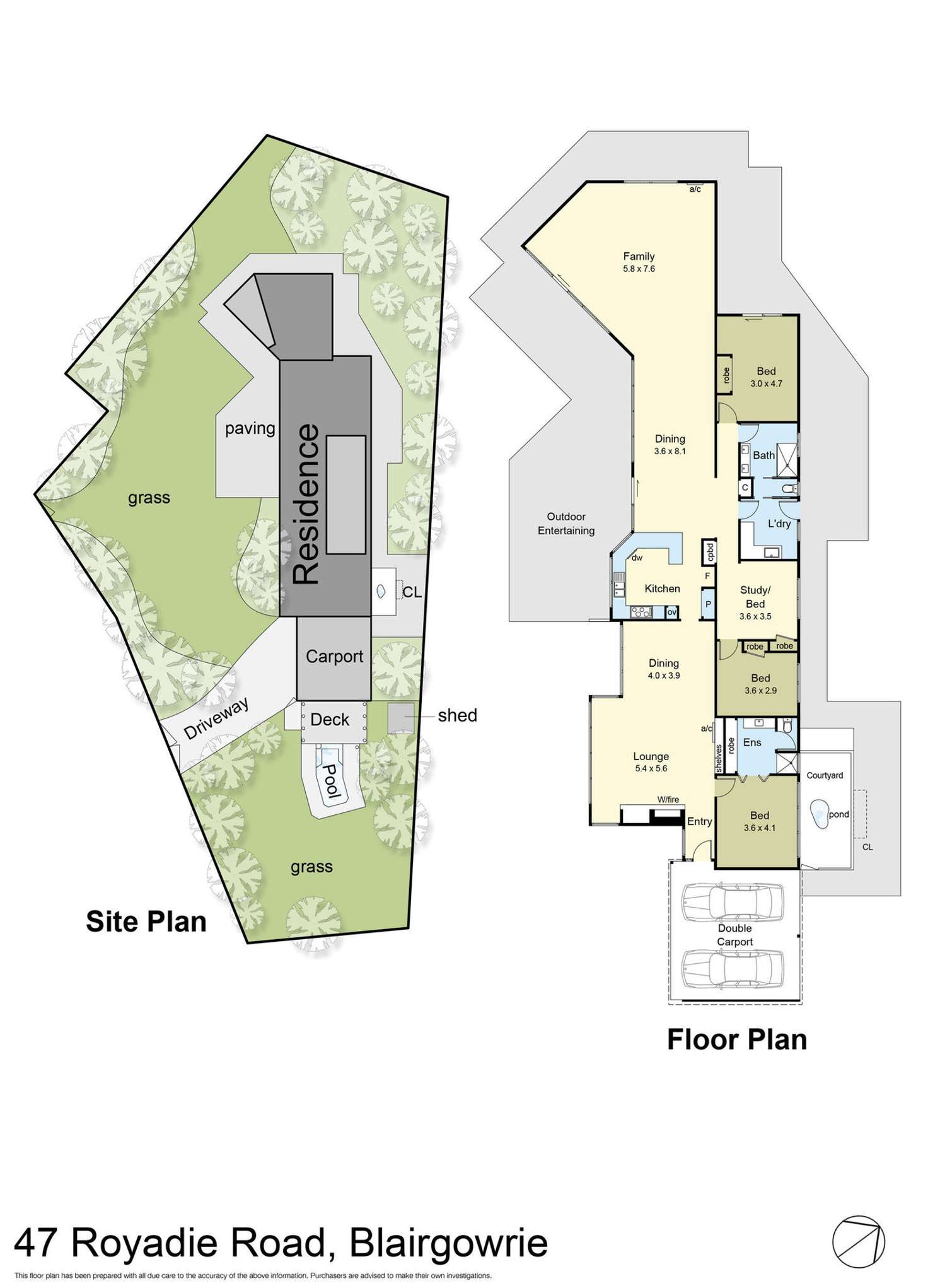 Floorplan of Homely house listing, 47 Royadie Road, Blairgowrie VIC 3942