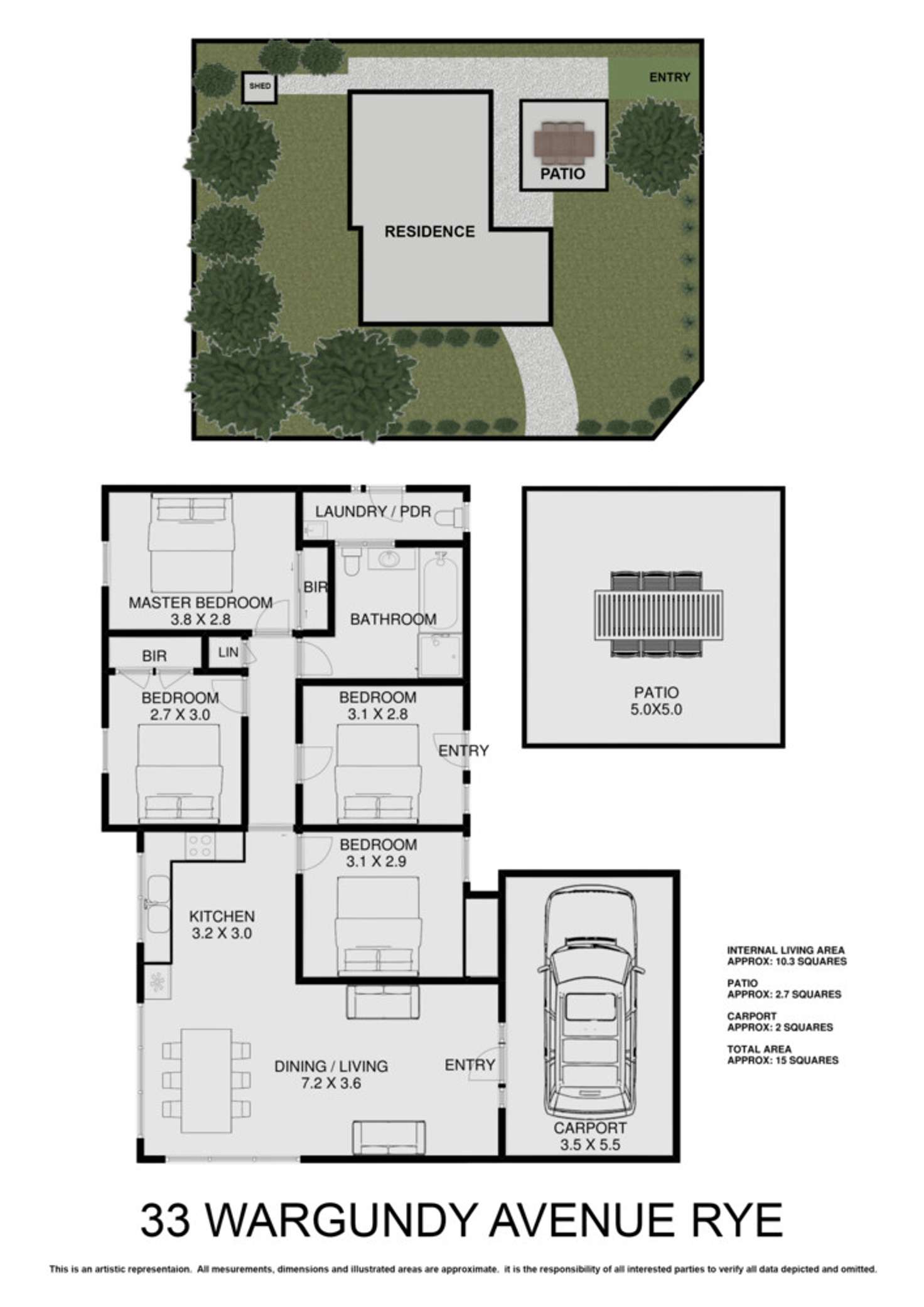 Floorplan of Homely house listing, 33 Wargundy Avenue, Rye VIC 3941
