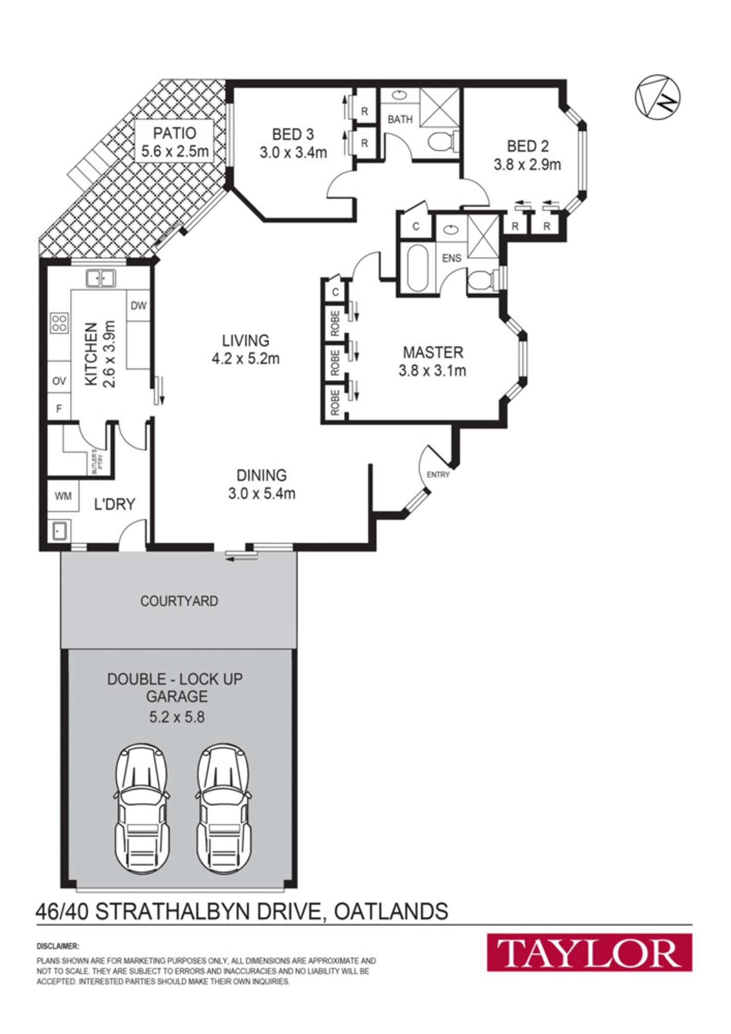 Floorplan of Homely townhouse listing, 46/40 Strathalbyn Drive, Oatlands NSW 2117