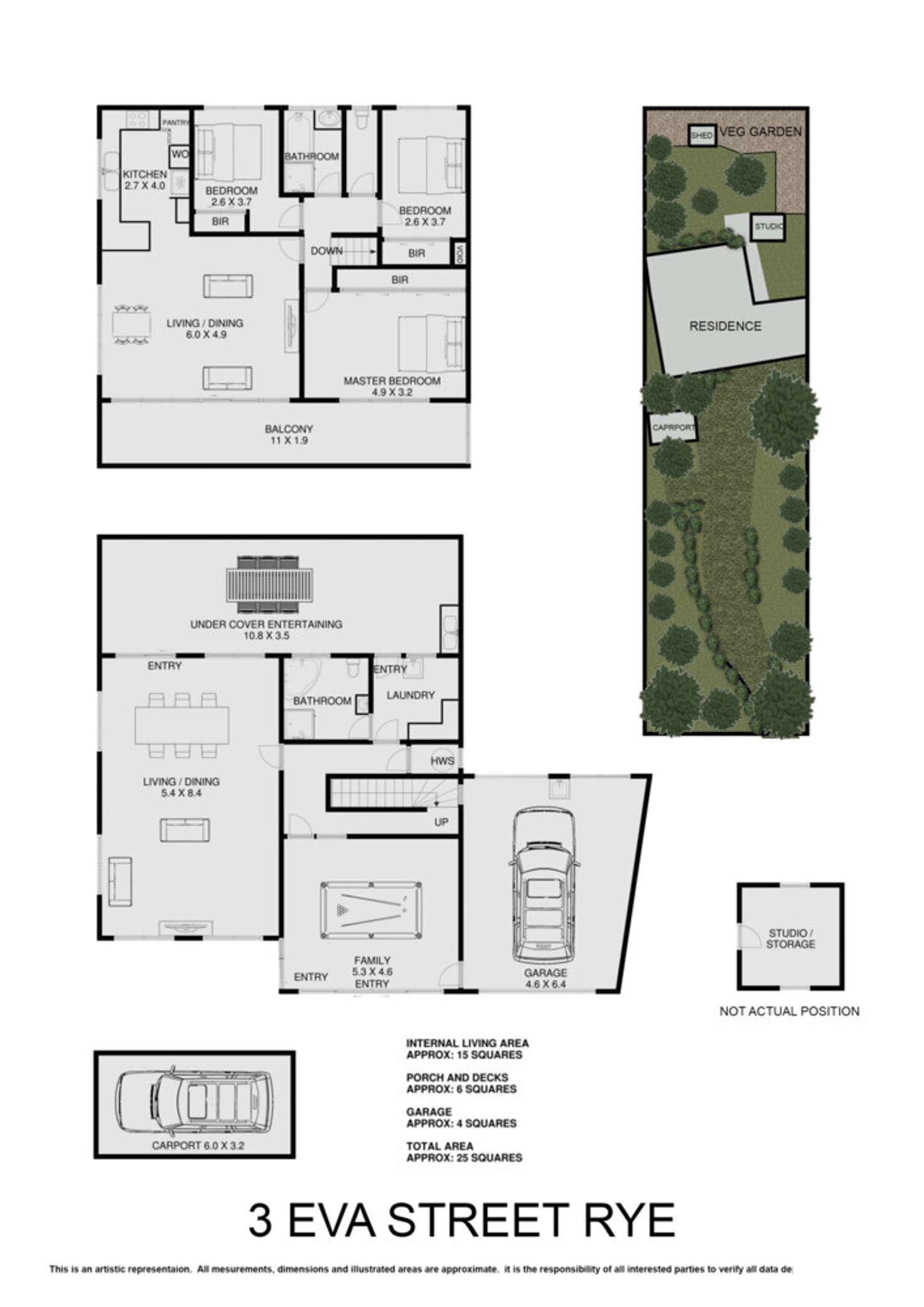 Floorplan of Homely house listing, 3 Eva Street, Rye VIC 3941