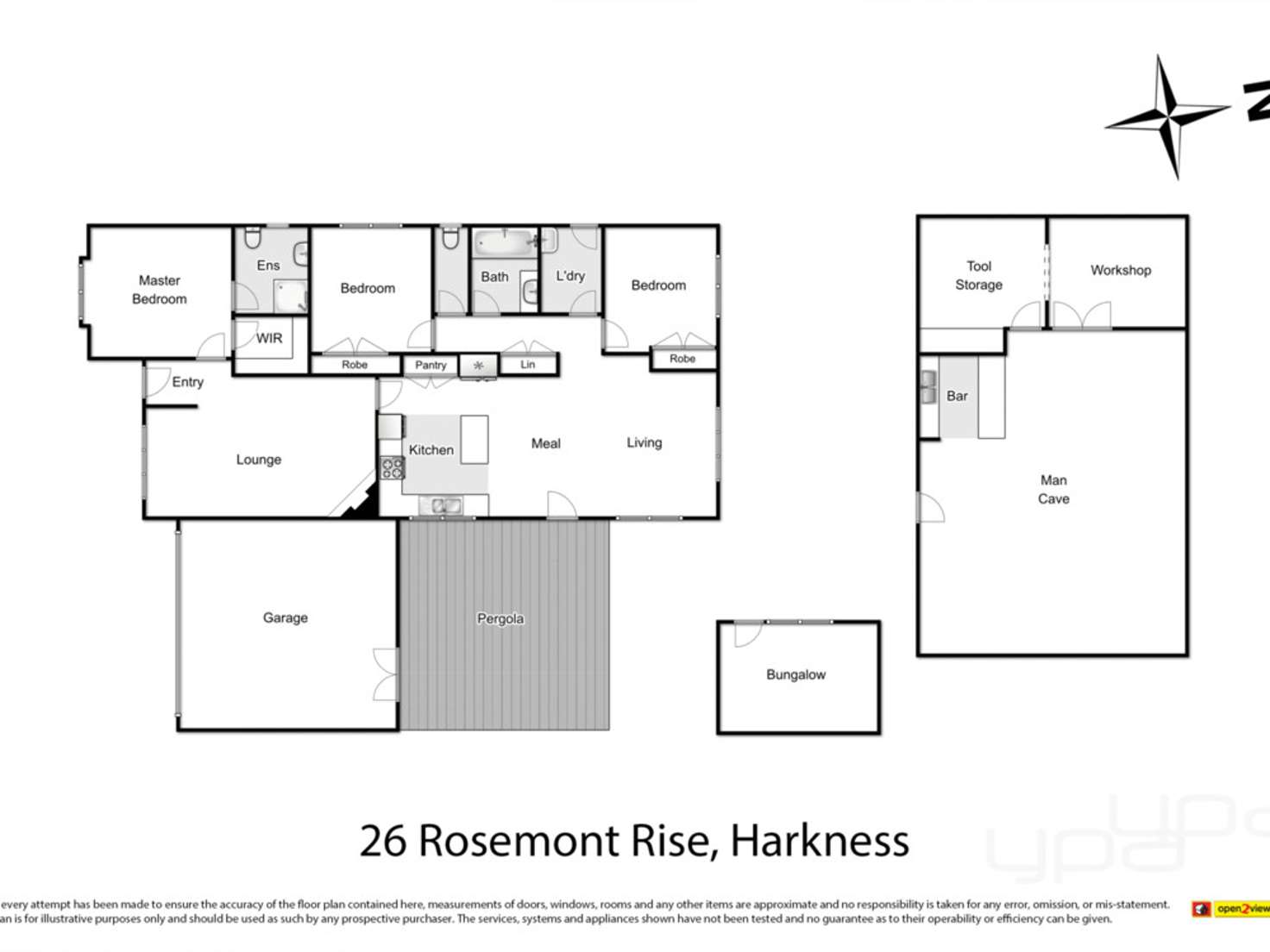 Floorplan of Homely house listing, 26 Rosemont Rise, Harkness VIC 3337