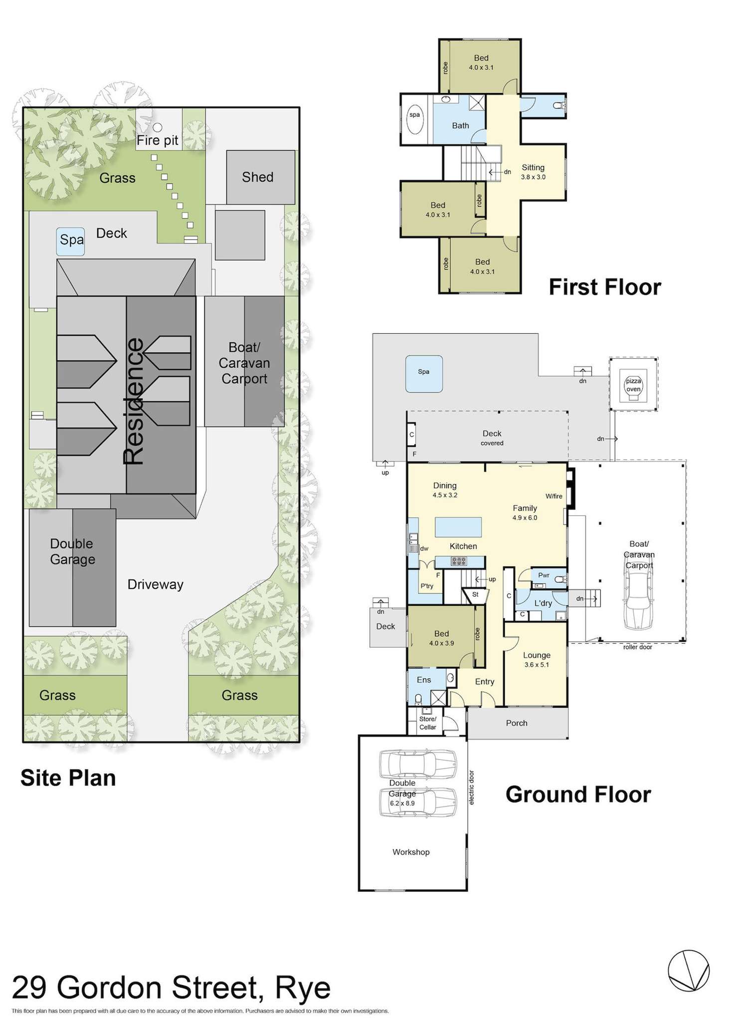 Floorplan of Homely house listing, 29 Gordon Street, Rye VIC 3941