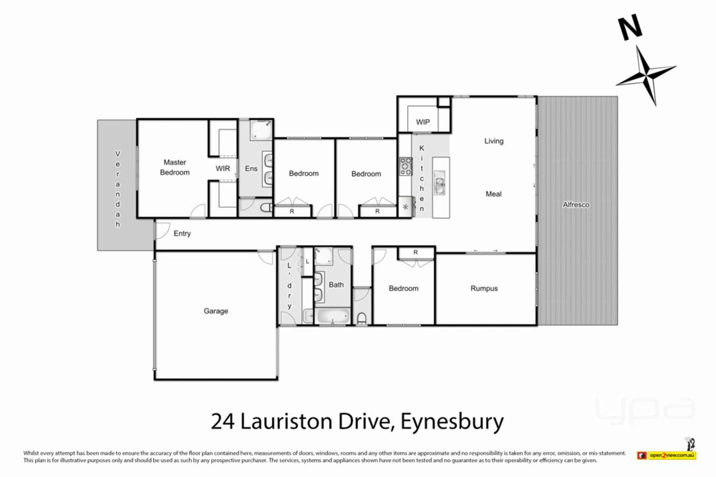 Floorplan of Homely house listing, 24 Lauriston Drive, Eynesbury VIC 3338