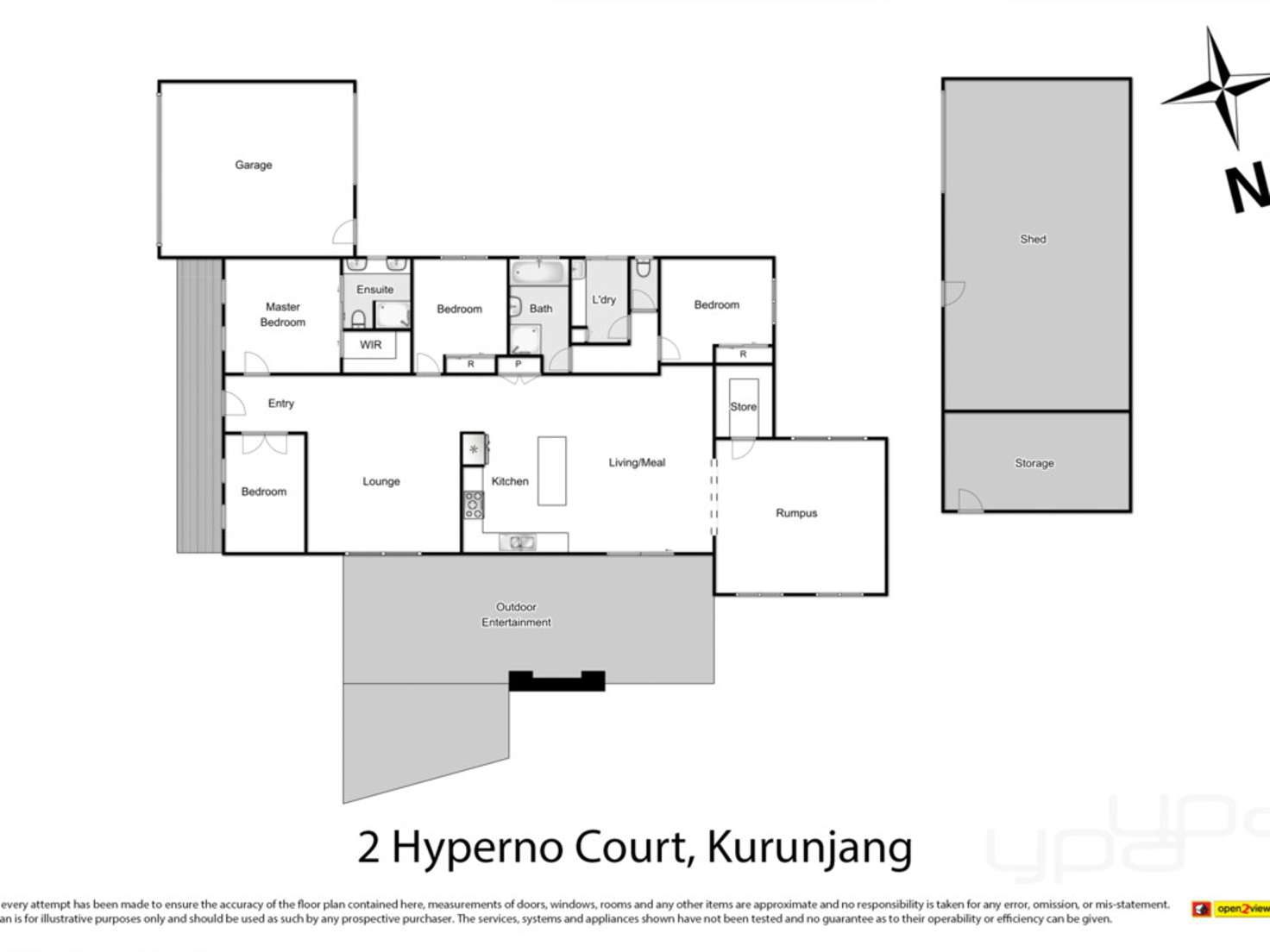 Floorplan of Homely house listing, 2 Hyperno Court, Kurunjang VIC 3337
