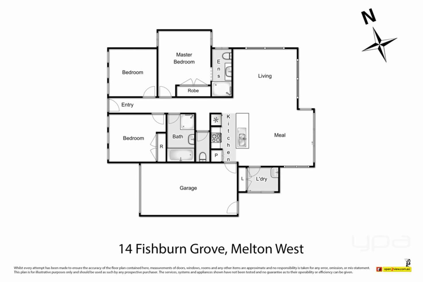 Floorplan of Homely house listing, 14 Fishburn Grove, Harkness VIC 3337