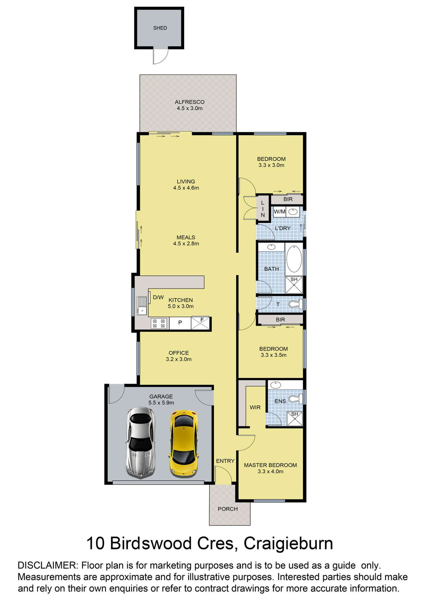 Floorplan of Homely house listing, 10 Birdswood Crescent, Craigieburn VIC 3064