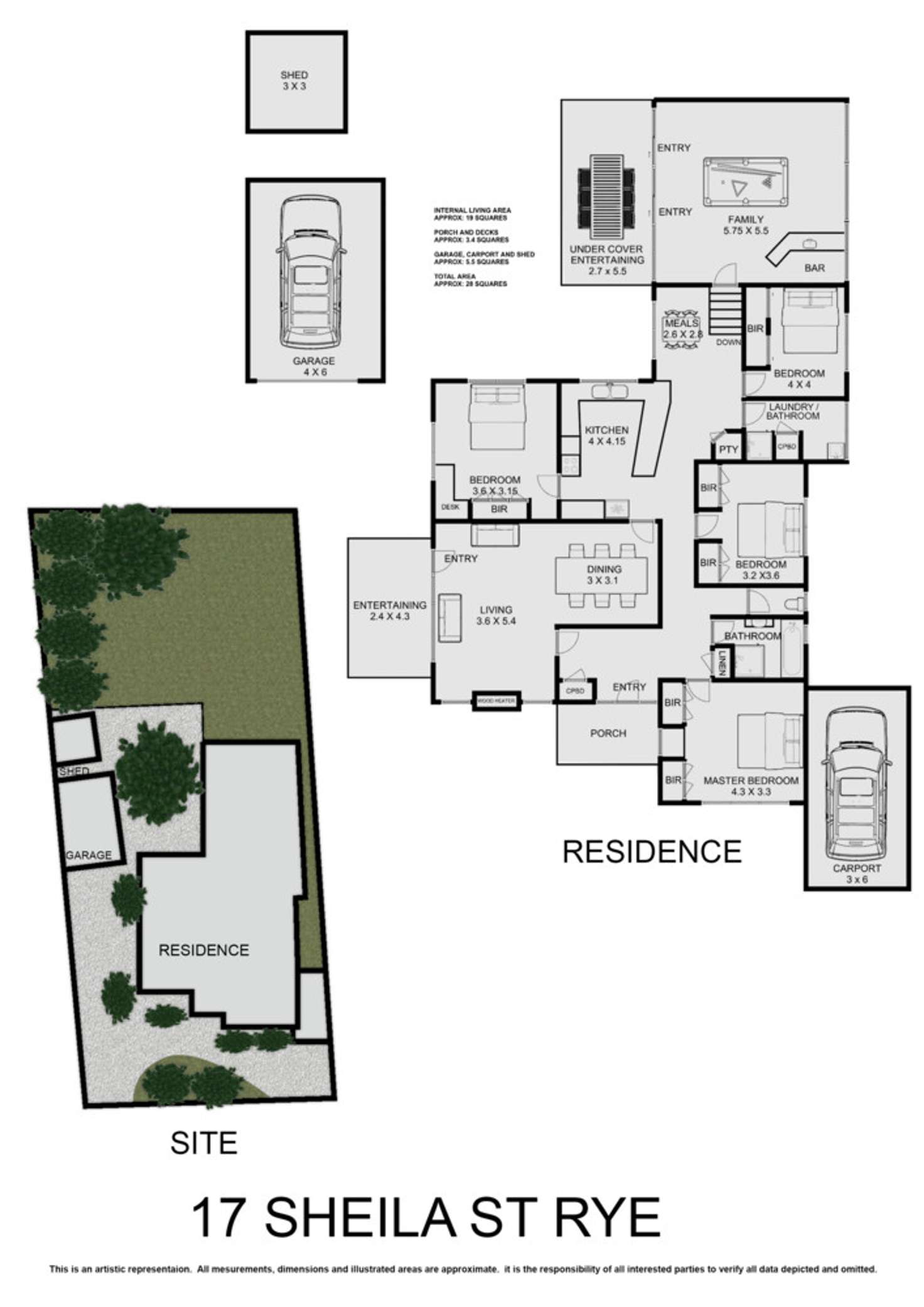 Floorplan of Homely house listing, 17 Sheila Street, Rye VIC 3941