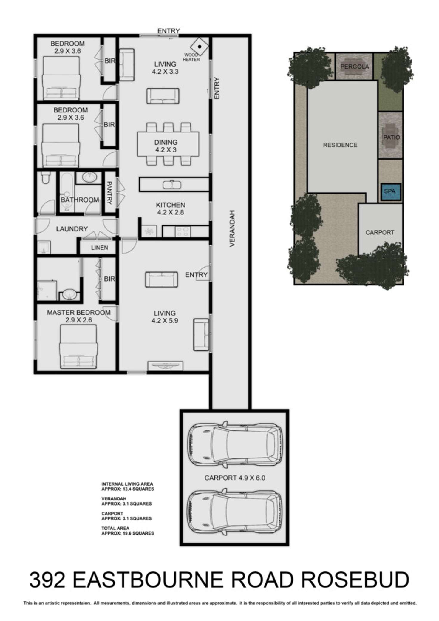 Floorplan of Homely house listing, 392 Eastbourne Road, Rosebud VIC 3939