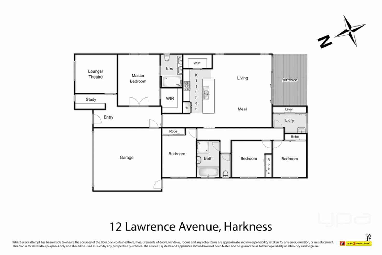 Floorplan of Homely house listing, 12 Lawrence Avenue, Harkness VIC 3337