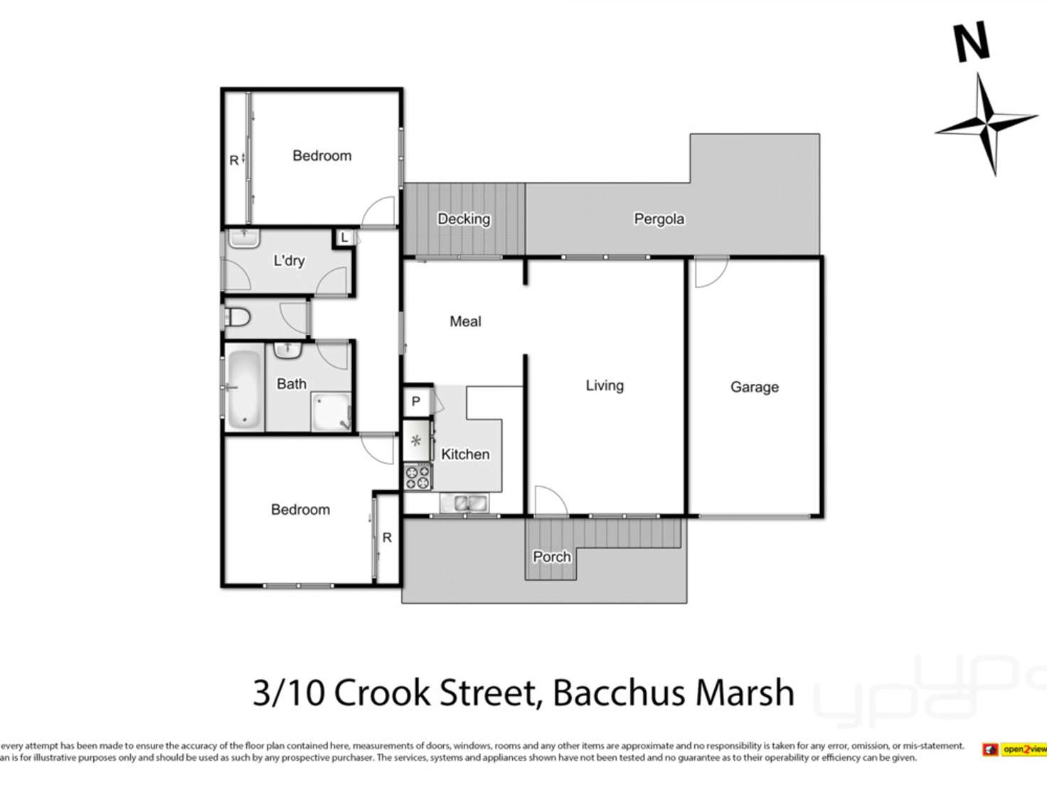 Floorplan of Homely unit listing, 3/10 Crook Street, Bacchus Marsh VIC 3340