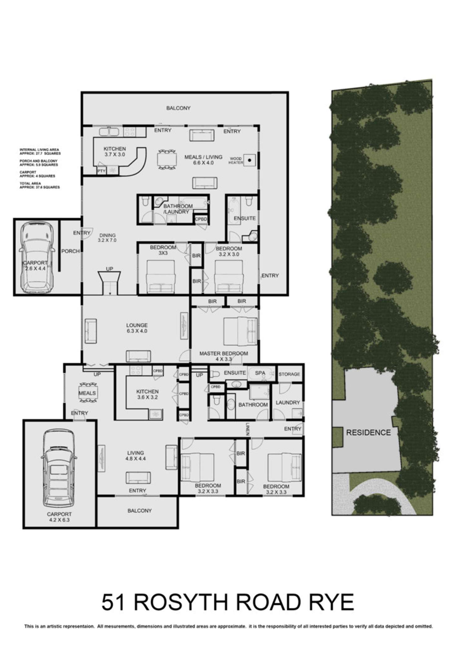 Floorplan of Homely house listing, 51 (A & B) Rosyth Road, Rye VIC 3941