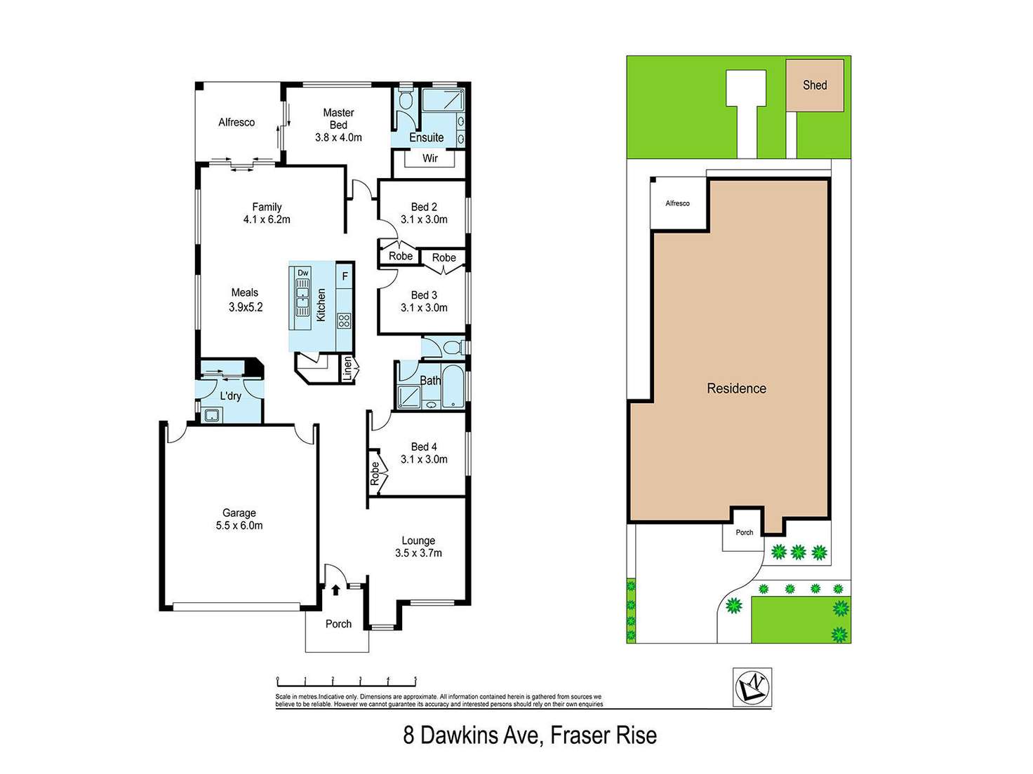 Floorplan of Homely house listing, 8 Dawkins  Avenue, Fraser Rise VIC 3336