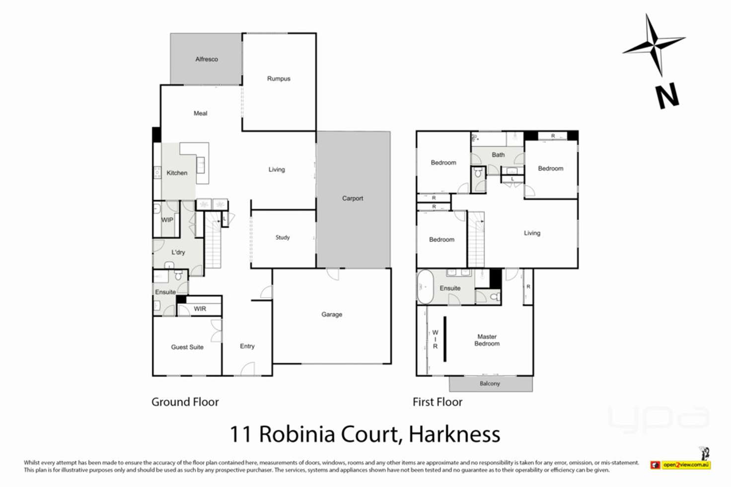 Floorplan of Homely house listing, 11 Robinia Court, Harkness VIC 3337