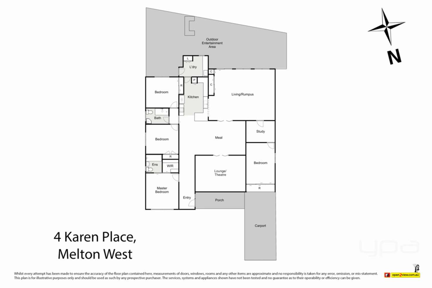 Floorplan of Homely house listing, 4 Karen Place, Melton West VIC 3337