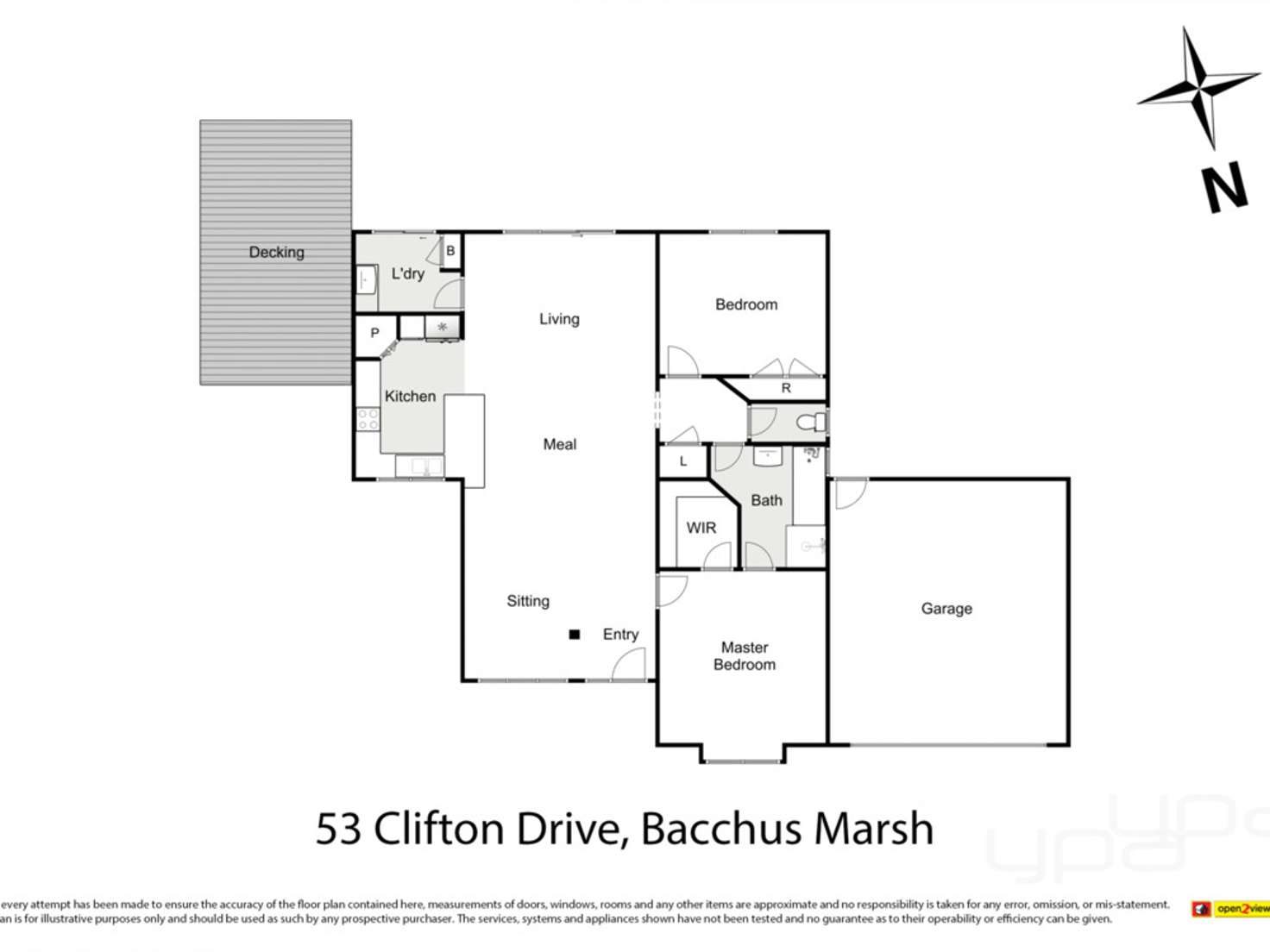 Floorplan of Homely house listing, 53 Clifton Drive, Bacchus Marsh VIC 3340