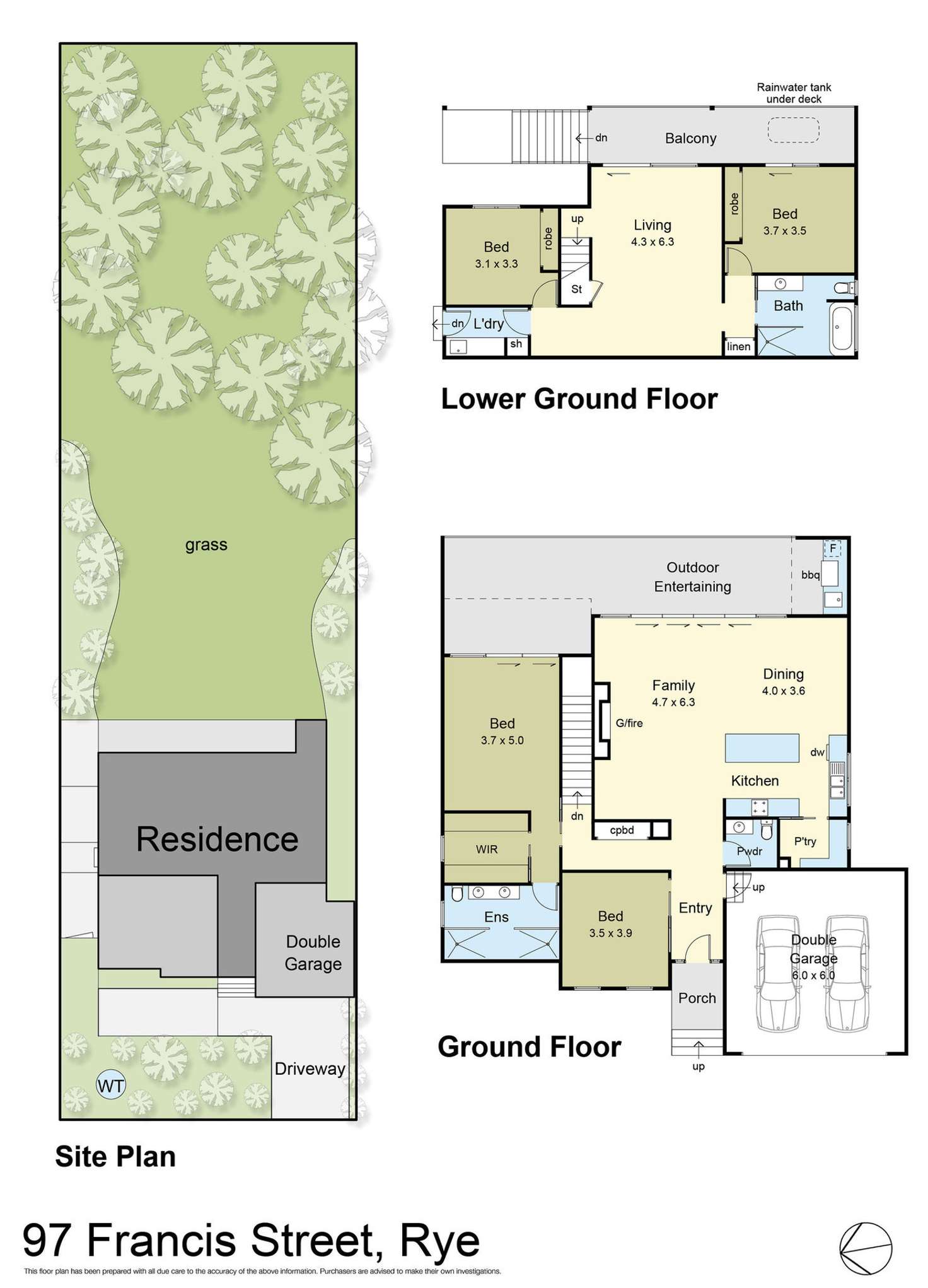 Floorplan of Homely house listing, 97 Francis Street, Rye VIC 3941