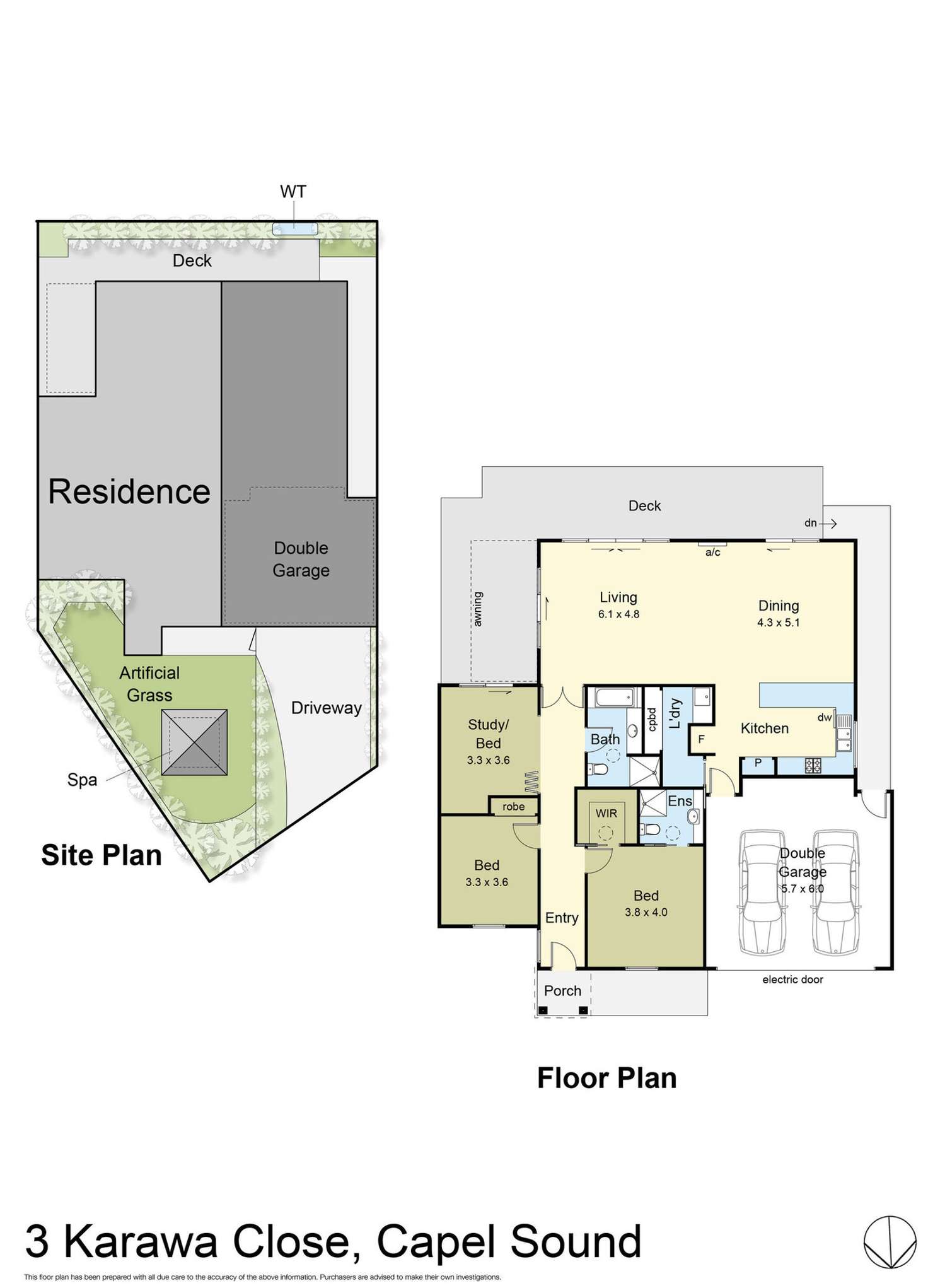 Floorplan of Homely house listing, 3 Karawa Close, Capel Sound VIC 3940