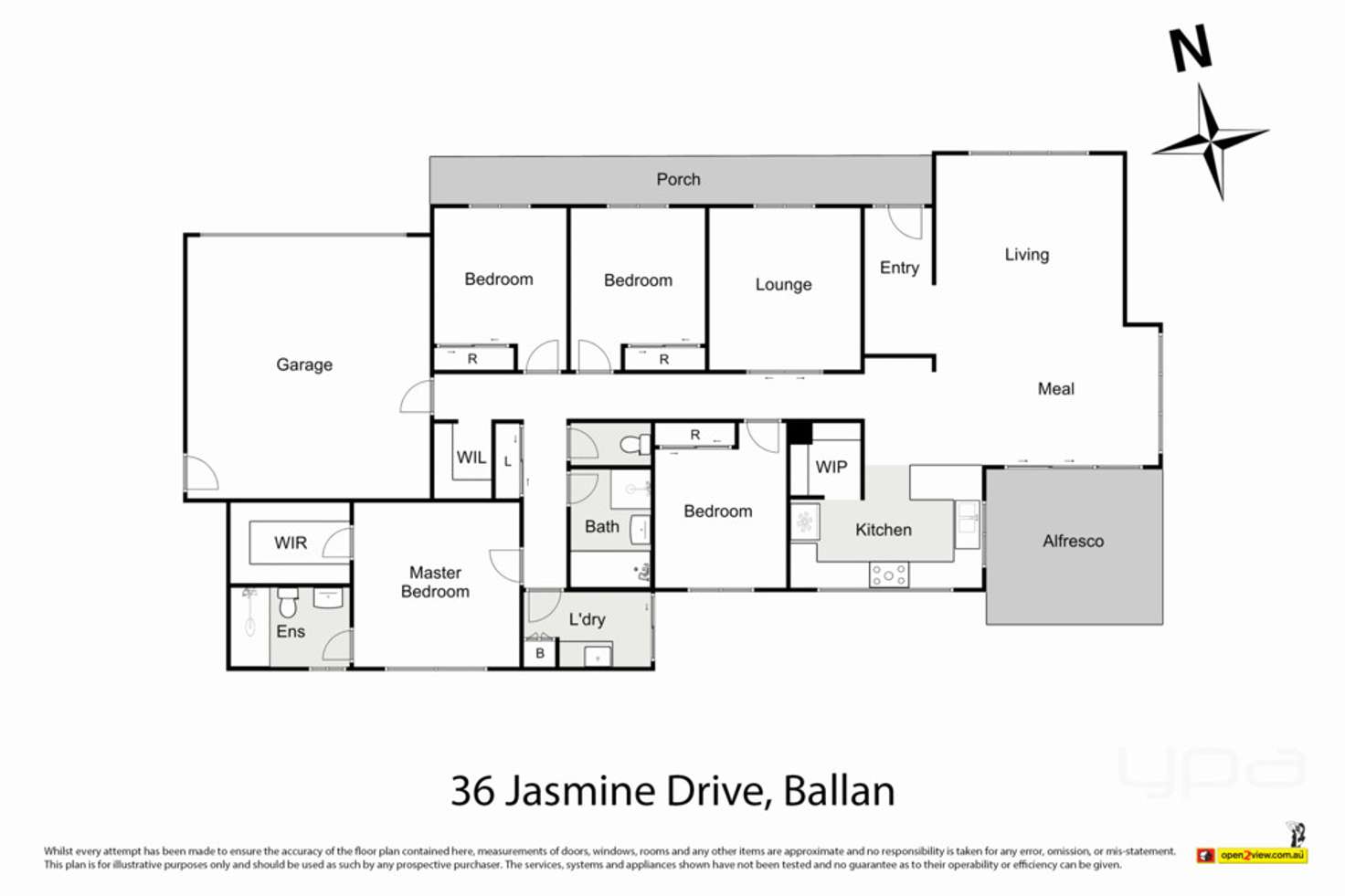 Floorplan of Homely house listing, 36 Jasmine Crescent, Ballan VIC 3342