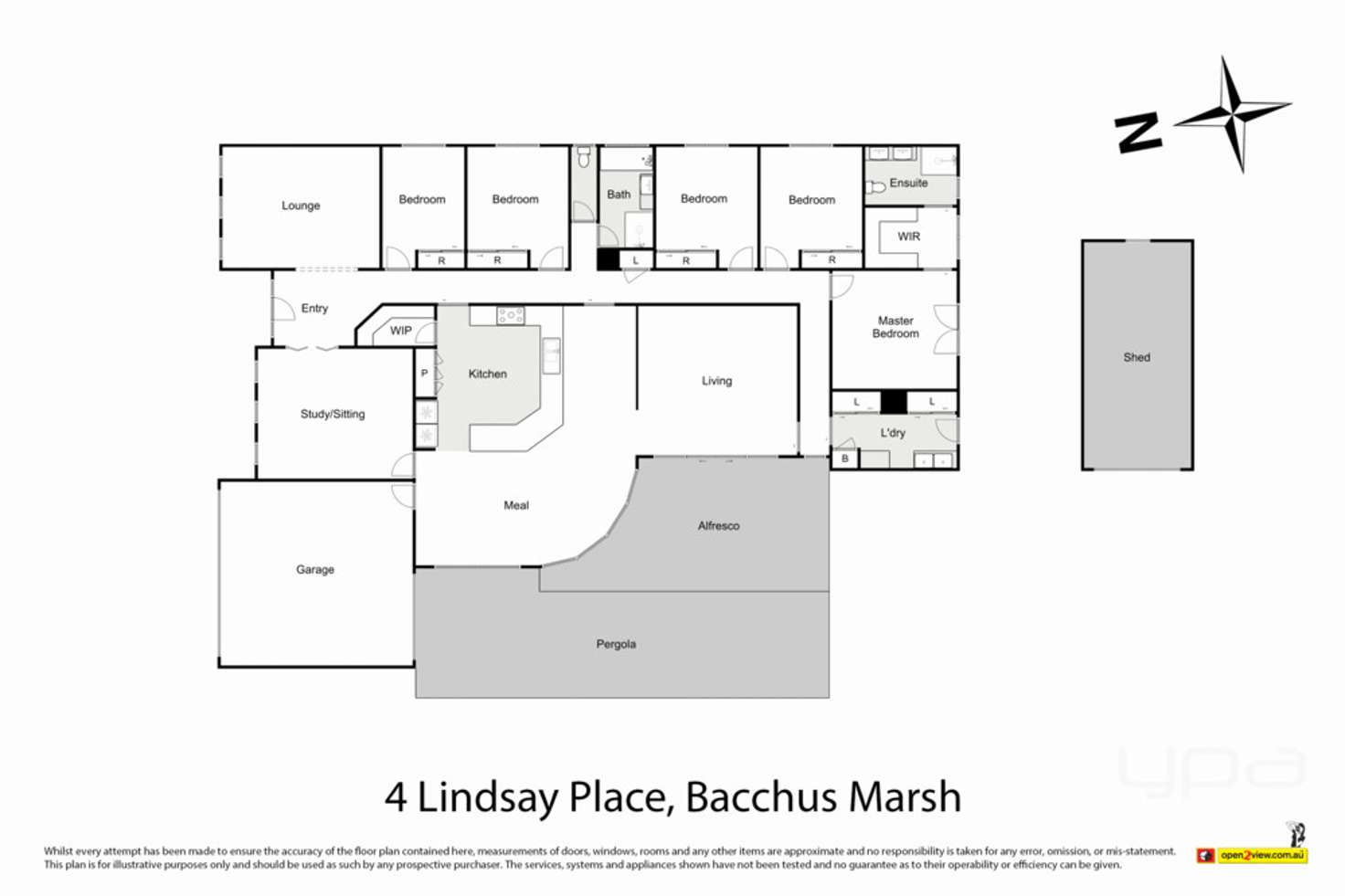 Floorplan of Homely house listing, 4 Lindsay Place, Bacchus Marsh VIC 3340
