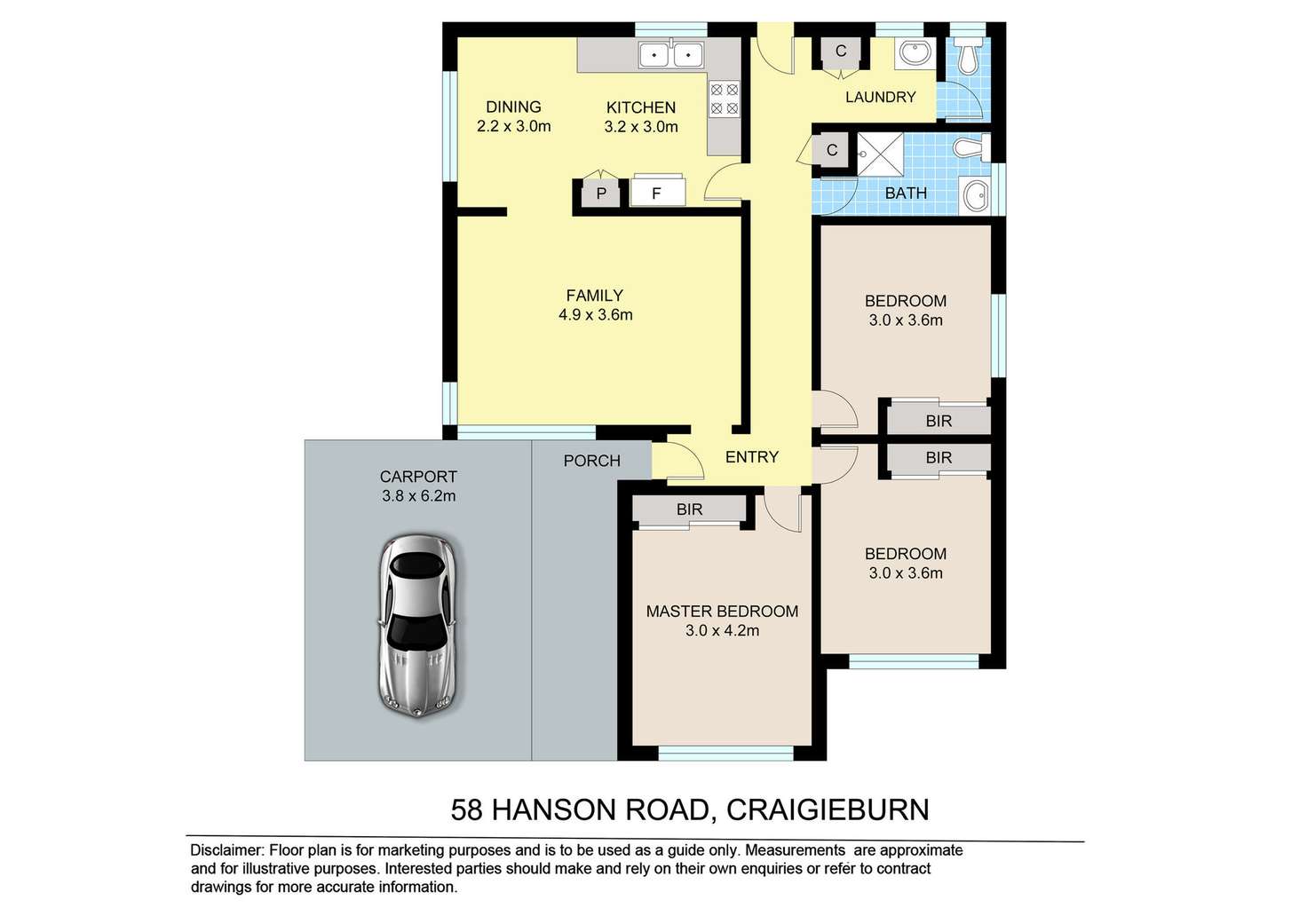 Floorplan of Homely house listing, 58A Hanson Road, Craigieburn VIC 3064