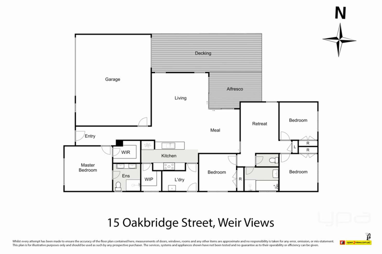 Floorplan of Homely house listing, 15 Oakbridge Street, Weir Views VIC 3338