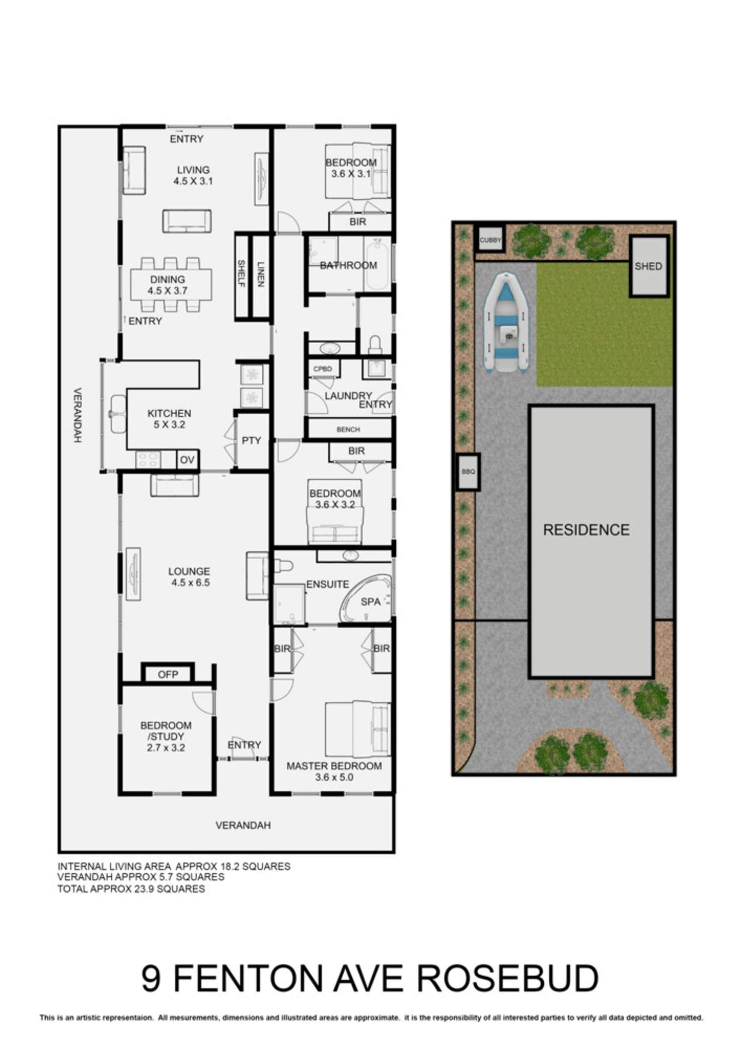 Floorplan of Homely house listing, 9 Fenton Avenue, Rosebud VIC 3939