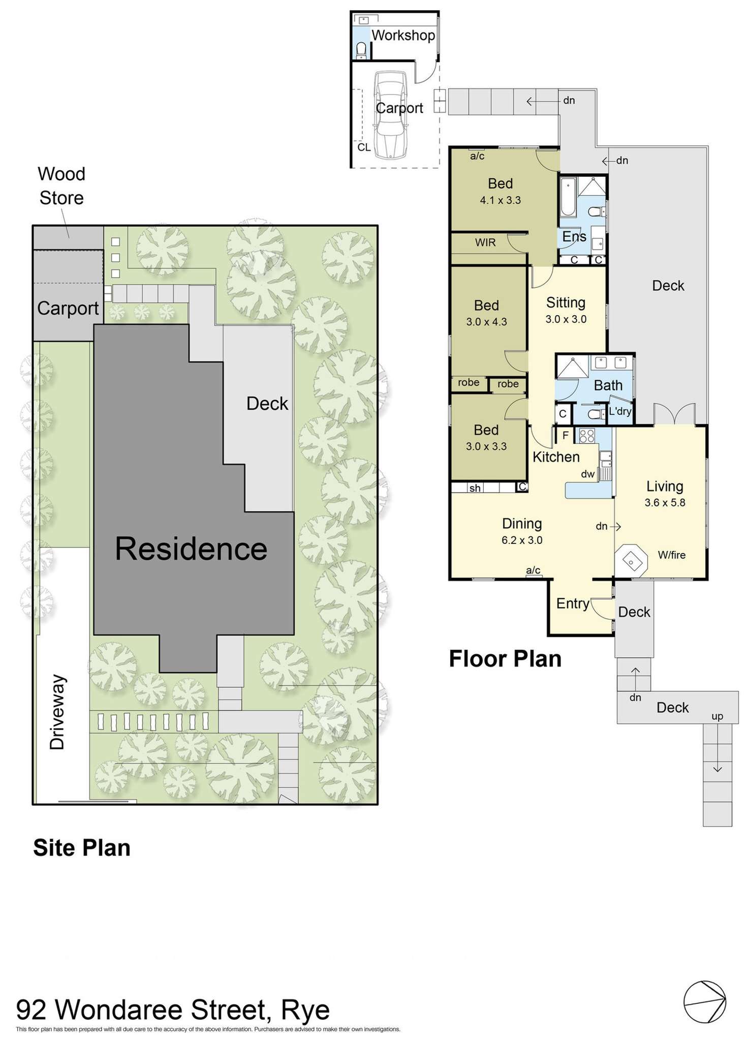 Floorplan of Homely house listing, 92 Wondaree Street, Rye VIC 3941