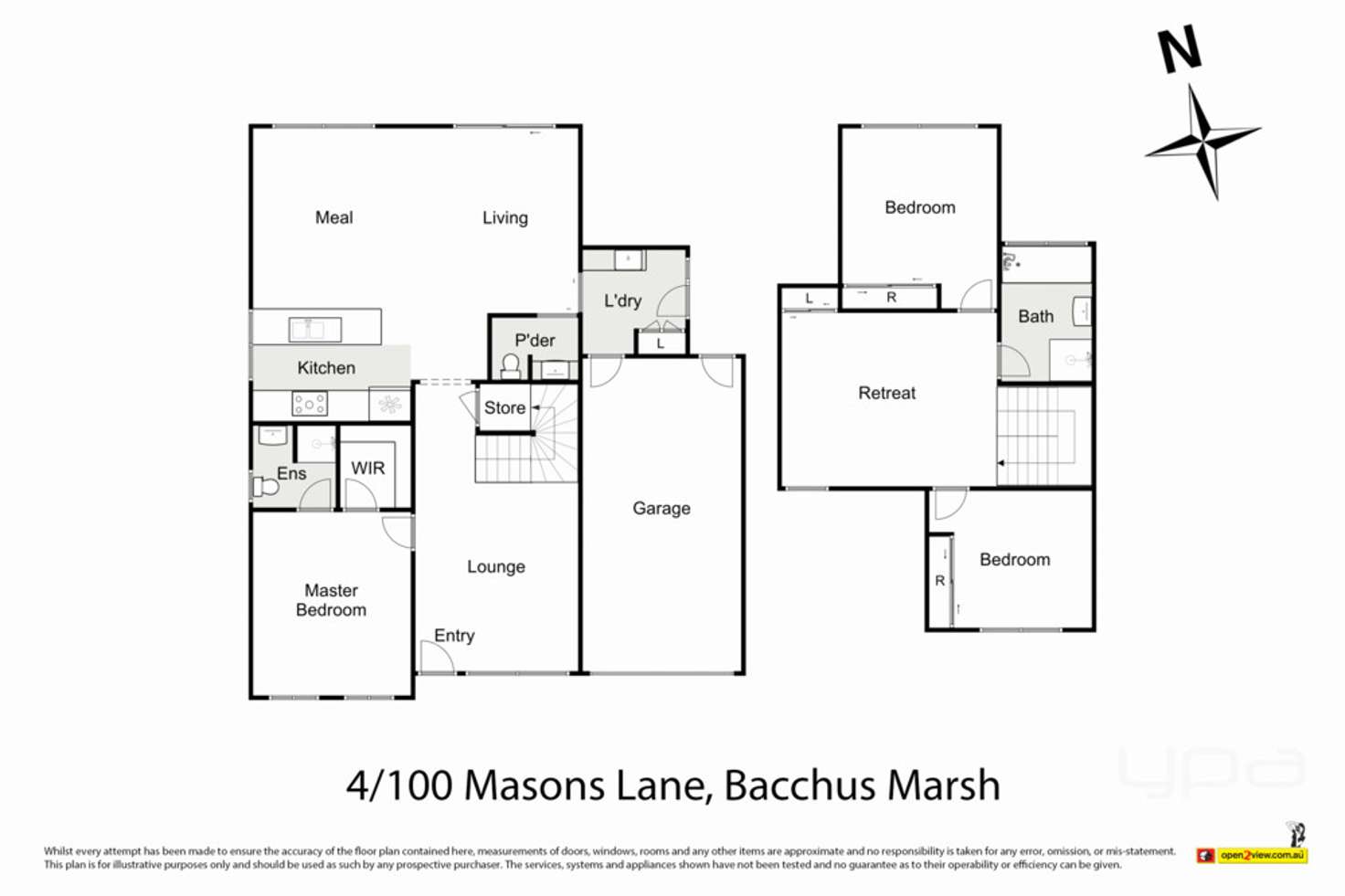 Floorplan of Homely townhouse listing, 4/100 Masons Lane, Bacchus Marsh VIC 3340