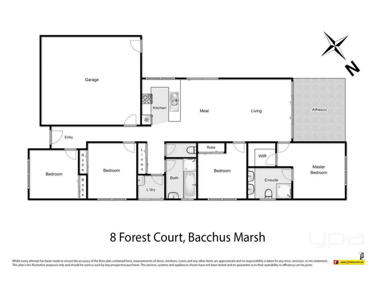 Floorplan of Homely house listing, 8 Forest Court, Bacchus Marsh VIC 3340