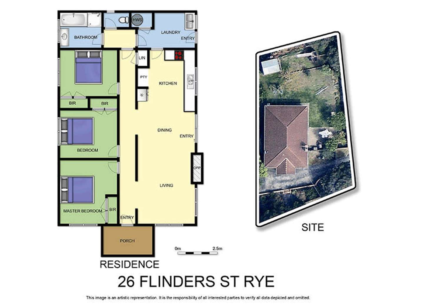 Floorplan of Homely house listing, 26 Flinders Street, Rye VIC 3941