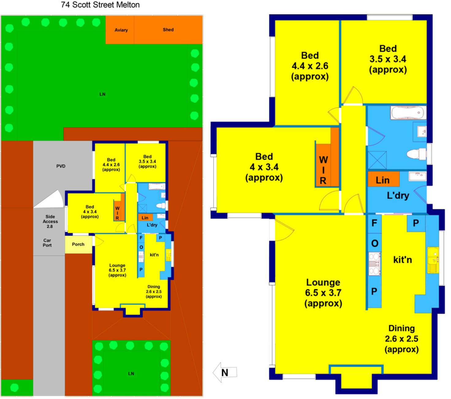 Floorplan of Homely house listing, 74 Scott Street, Melton VIC 3337