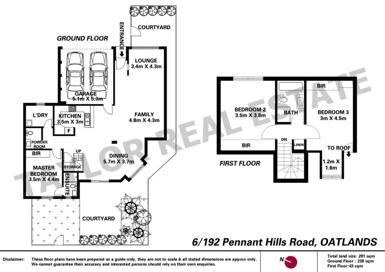 Floorplan of Homely townhouse listing, 6/192 Pennant Hills Road, Oatlands NSW 2117
