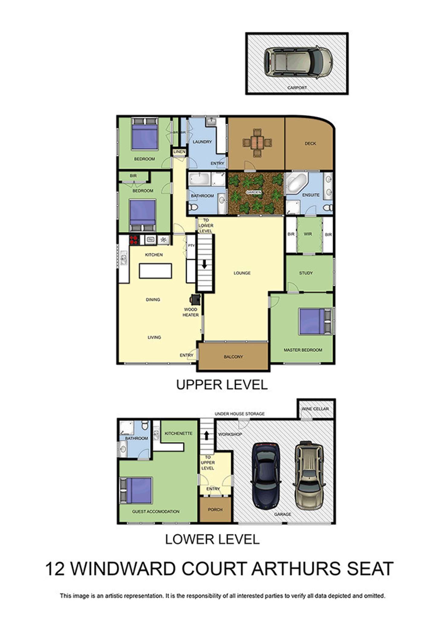Floorplan of Homely house listing, 12 Windward Court, Arthurs Seat VIC 3936