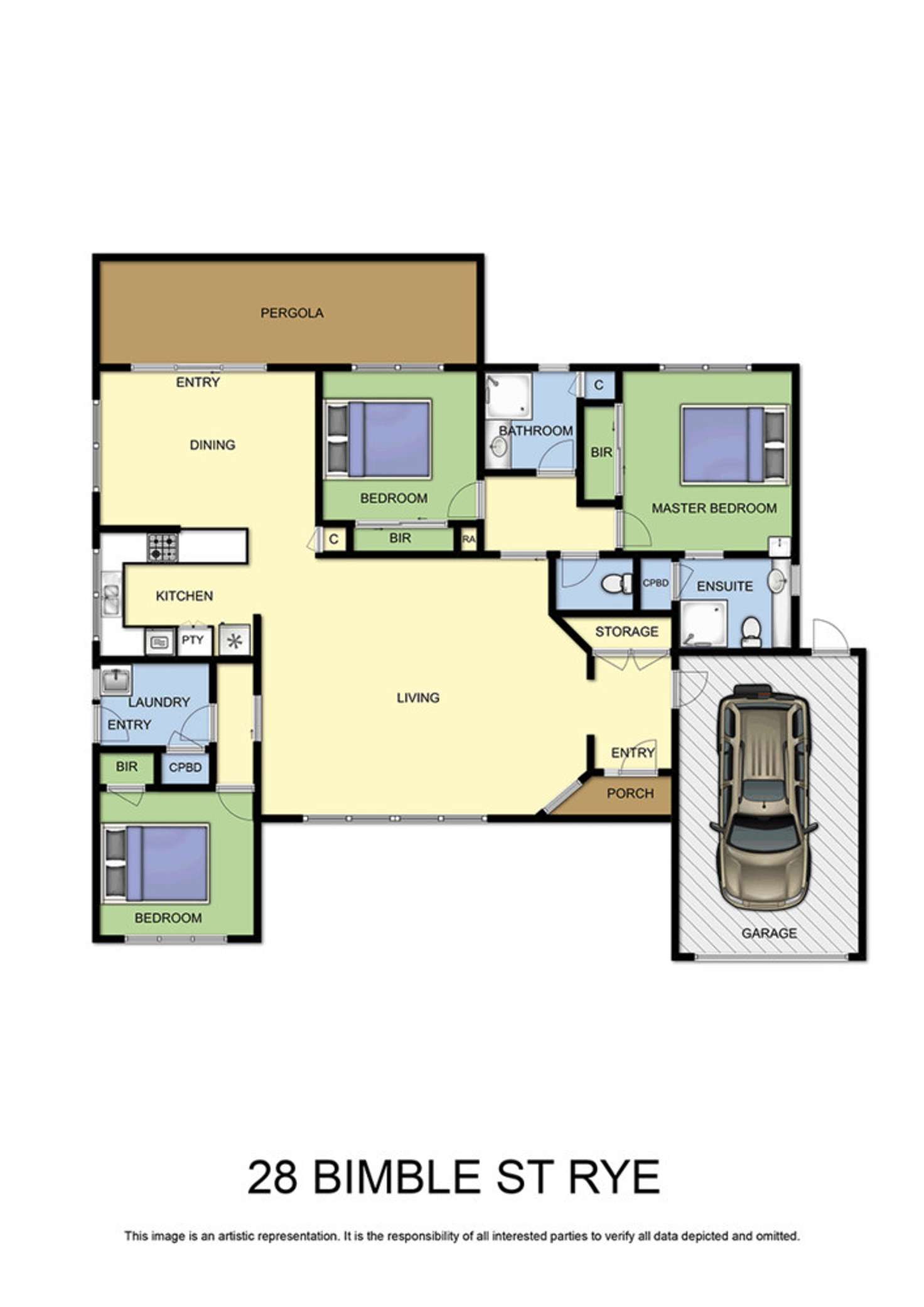 Floorplan of Homely house listing, 28 Bimble Street, Rye VIC 3941