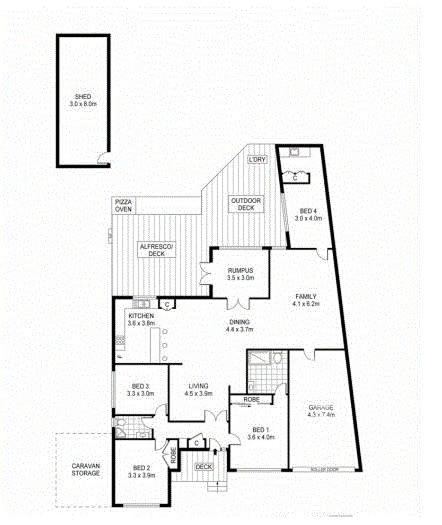 Floorplan of Homely house listing, 33 Miller Street, Sunbury VIC 3429